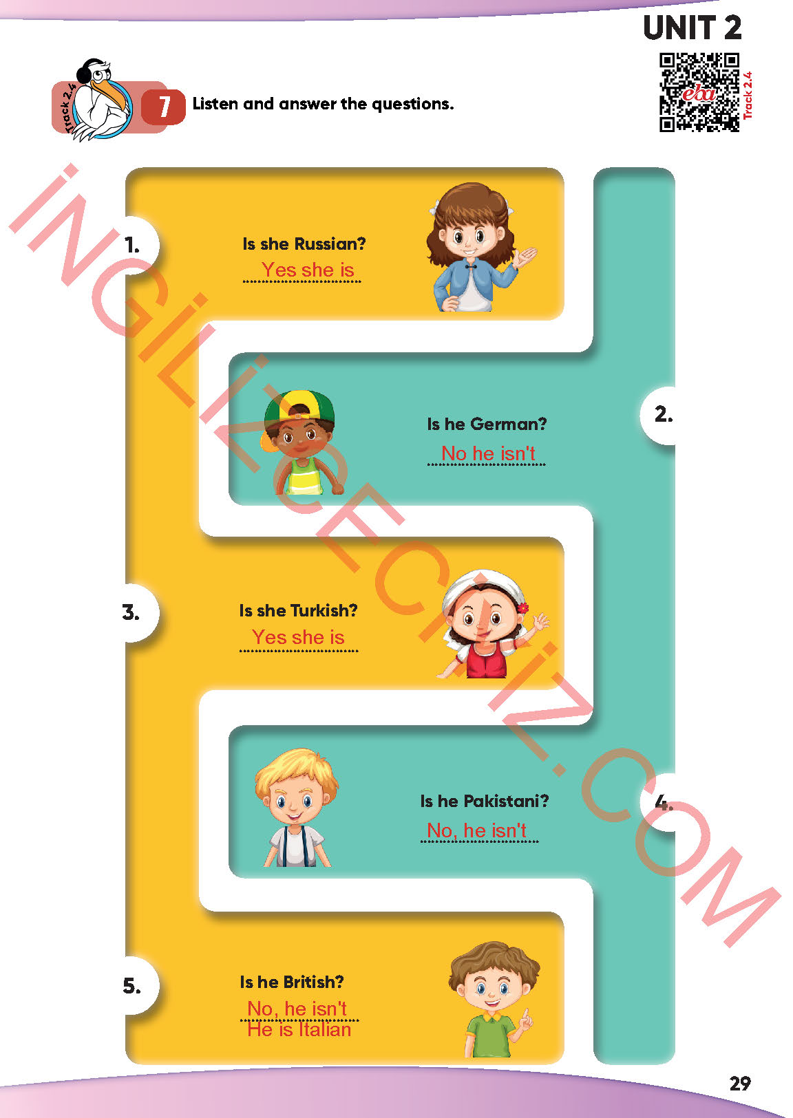 4. Sınıf Meb Yayınları İngilizce Ders Kitabı Sayfa 30 Cevapları