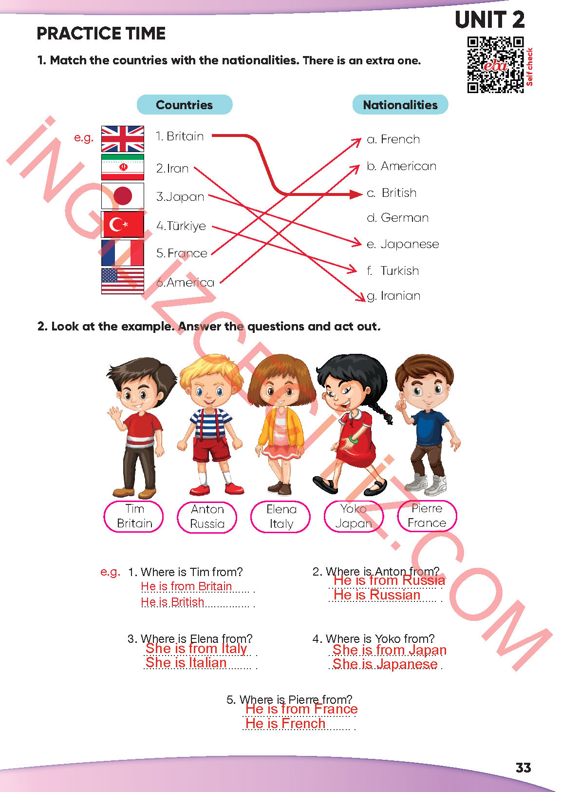 4. Sınıf Meb Yayınları İngilizce Ders Kitabı Sayfa 34 Cevapları