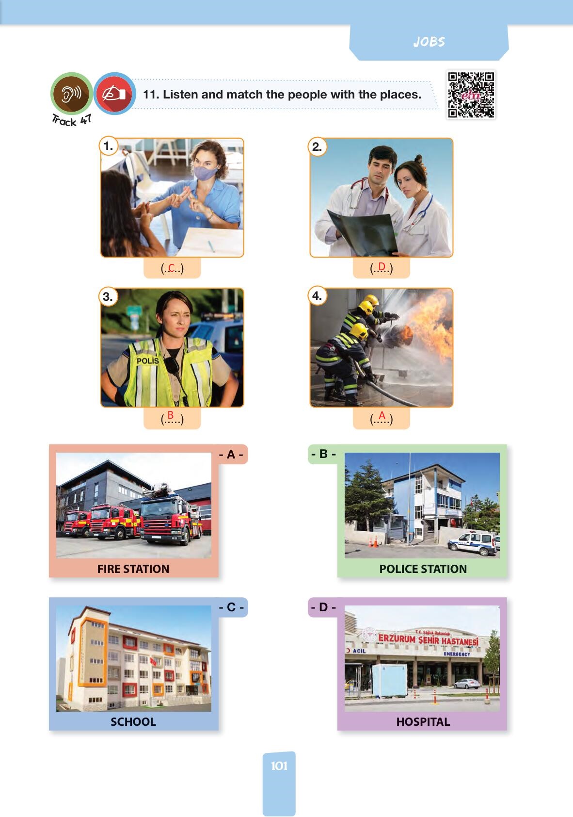 4. Sınıf Pasifik Yayınları İngilizce Ders Kitabı Sayfa 101 Cevapları