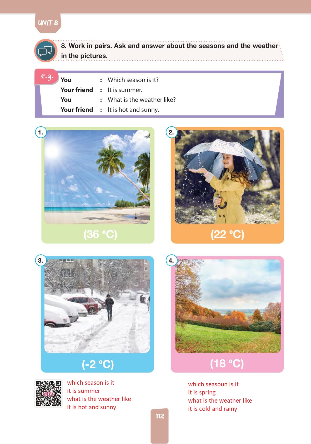 4. Sınıf Pasifik Yayınları İngilizce Ders Kitabı Sayfa 112 Cevapları