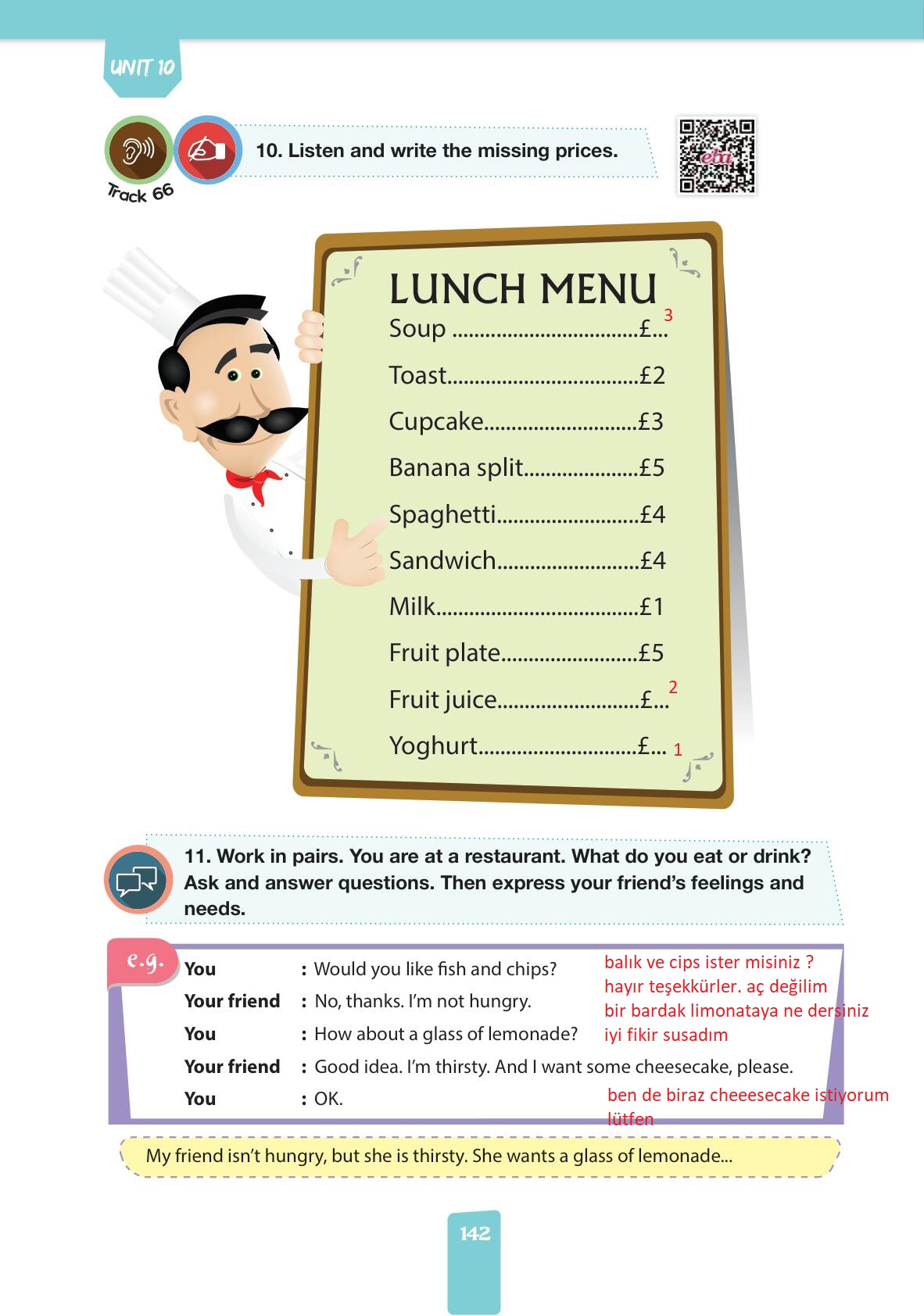 4. Sınıf Pasifik Yayınları İngilizce Ders Kitabı Sayfa 142 Cevapları