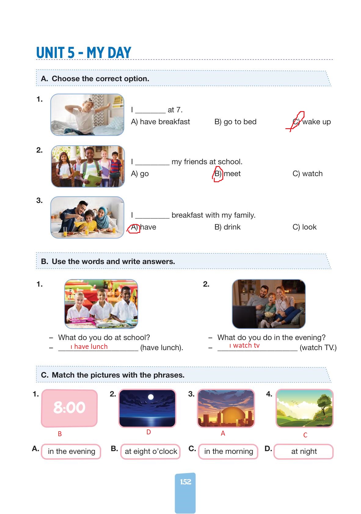 4. Sınıf Pasifik Yayınları İngilizce Ders Kitabı Sayfa 152 Cevapları