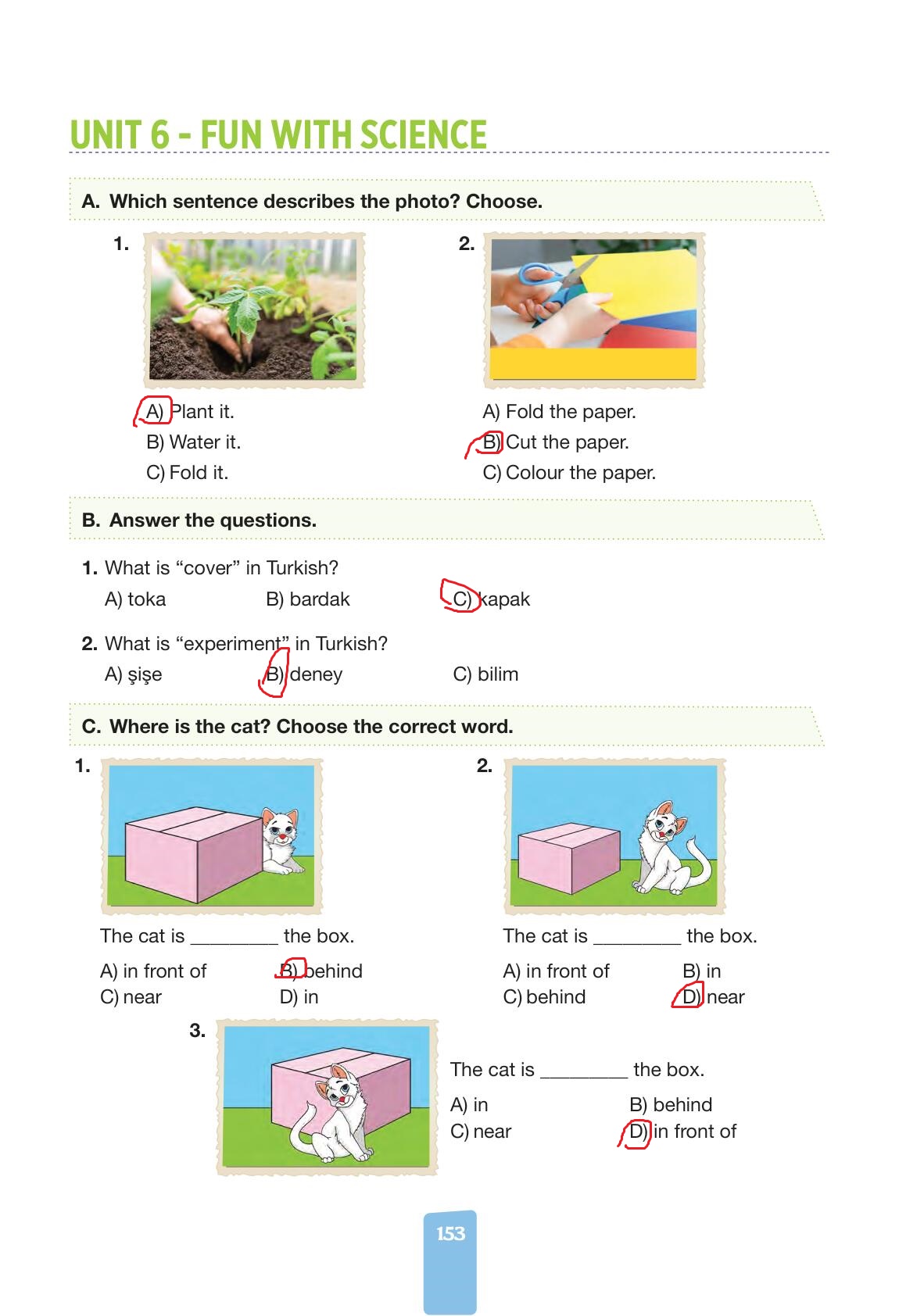 4. Sınıf Pasifik Yayınları İngilizce Ders Kitabı Sayfa 153 Cevapları