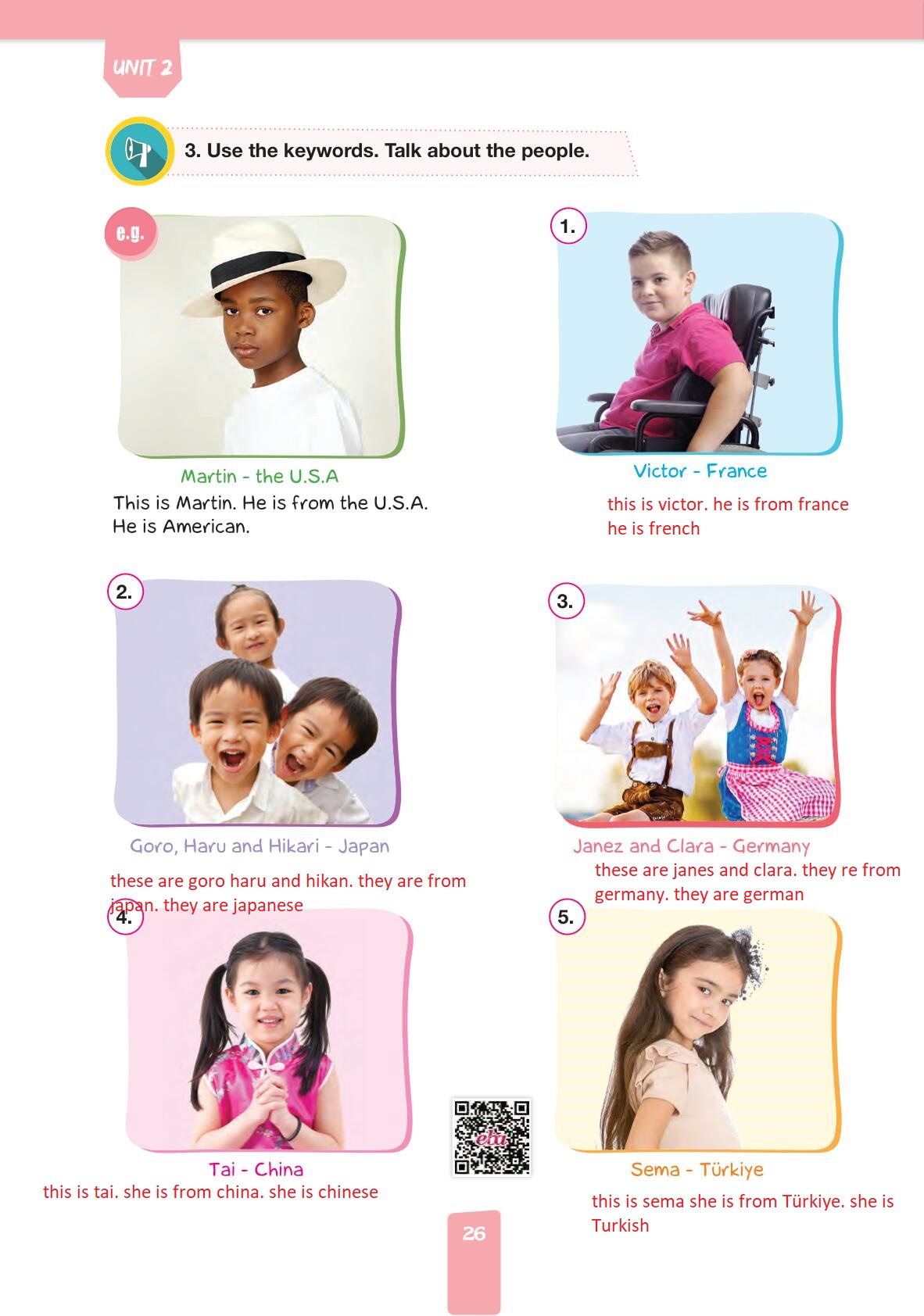 4. Sınıf Pasifik Yayınları İngilizce Ders Kitabı Sayfa 26 Cevapları