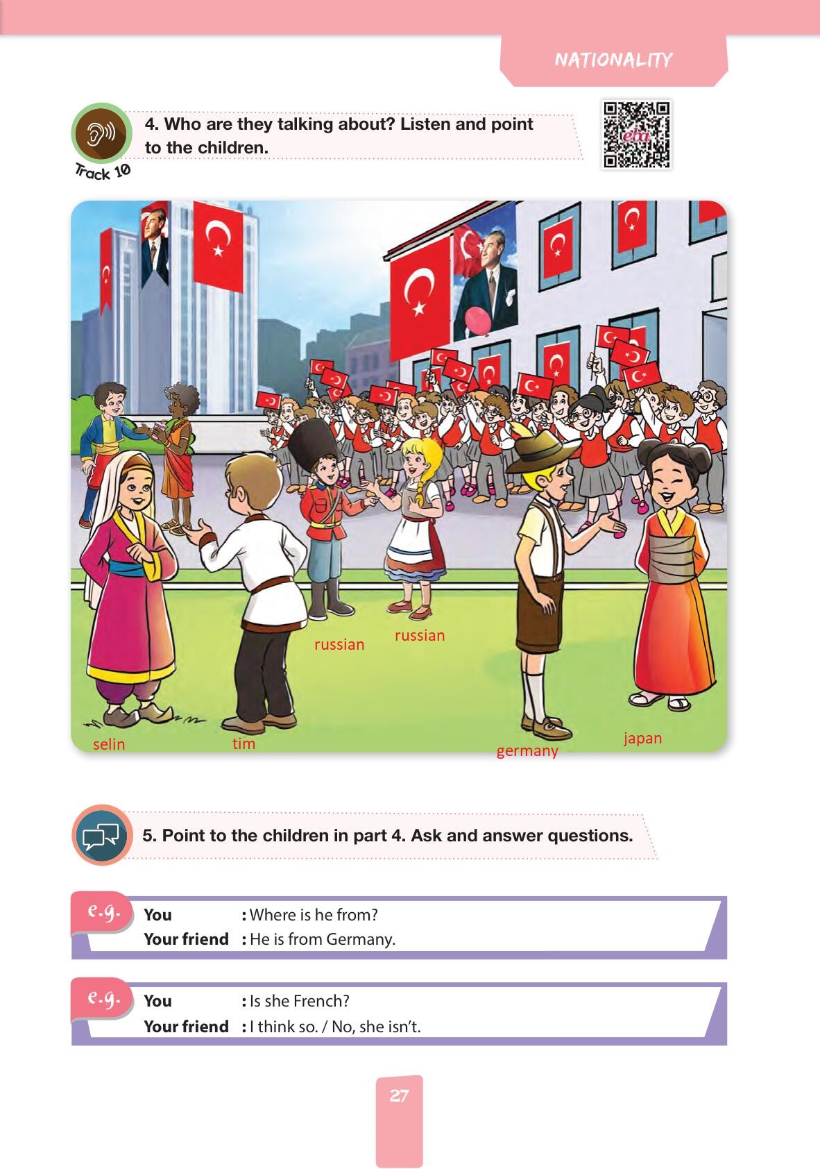 4. Sınıf Pasifik Yayınları İngilizce Ders Kitabı Sayfa 27 Cevapları