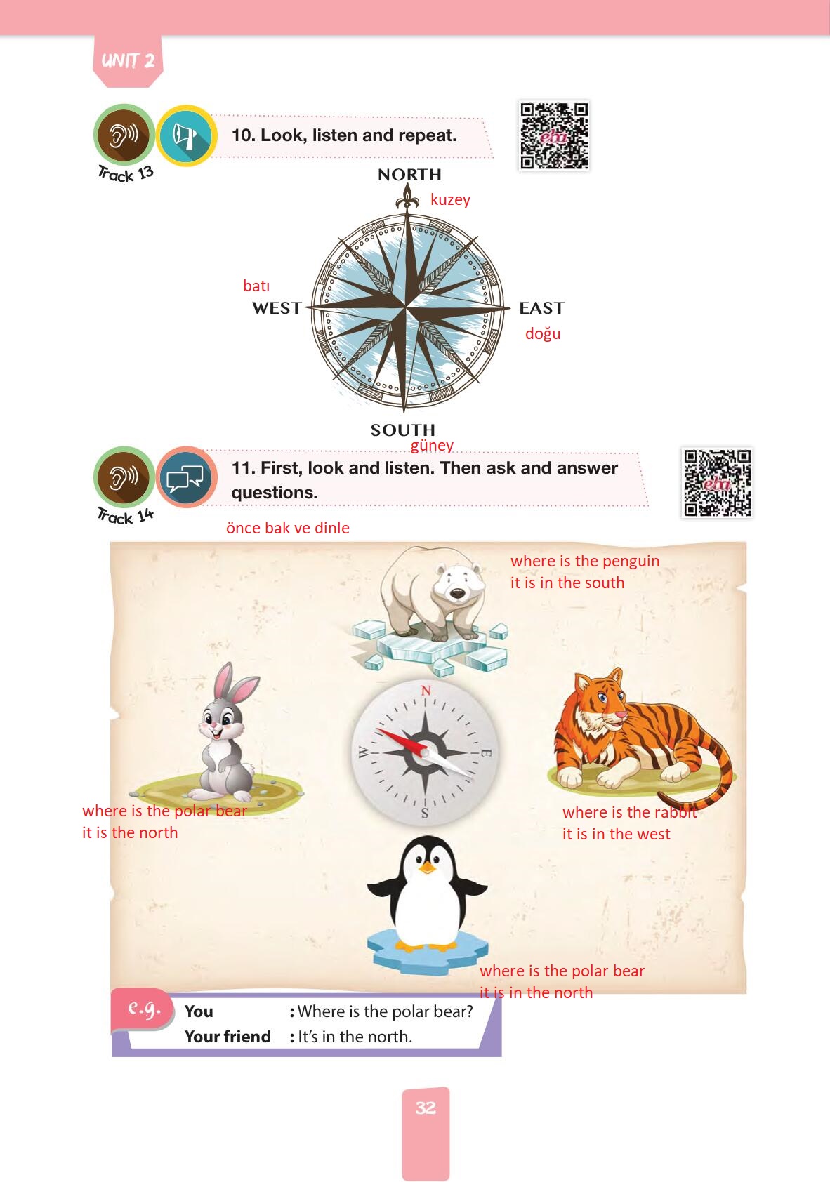 4. Sınıf Pasifik Yayınları İngilizce Ders Kitabı Sayfa 32 Cevapları