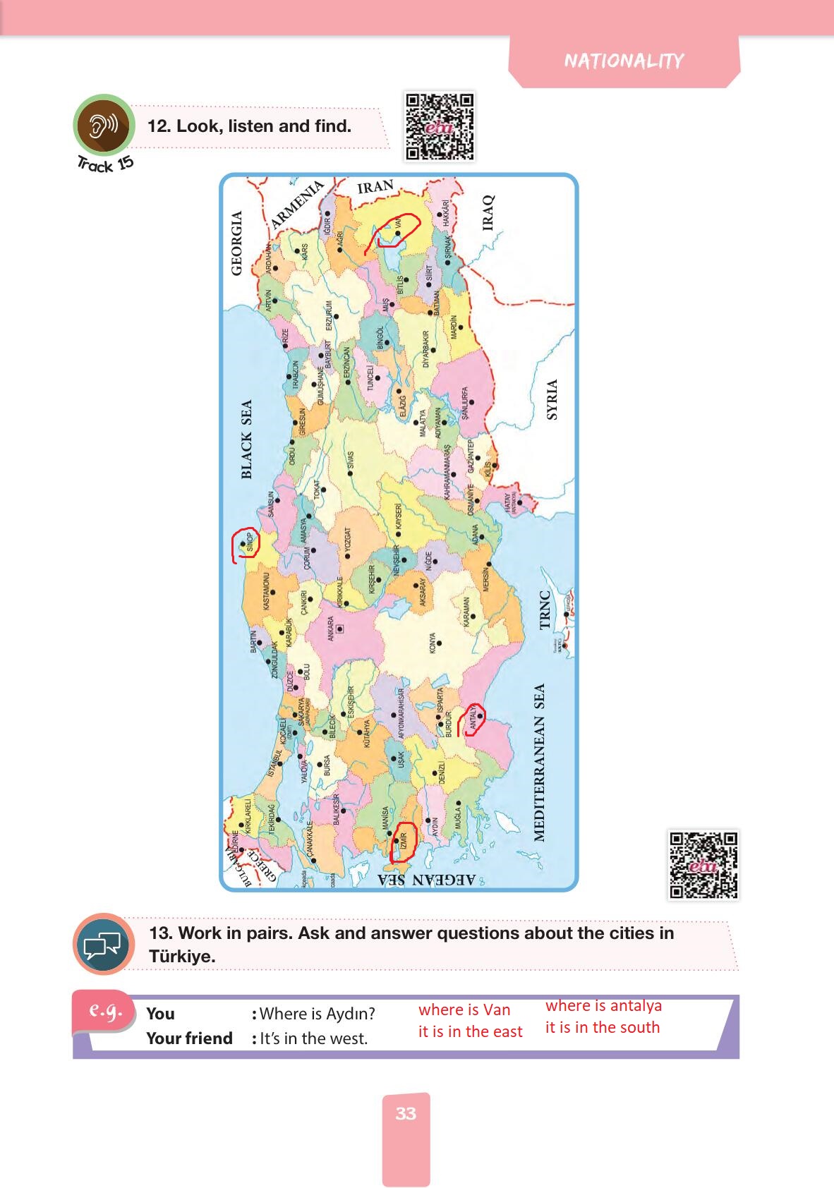 4. Sınıf Pasifik Yayınları İngilizce Ders Kitabı Sayfa 33 Cevapları
