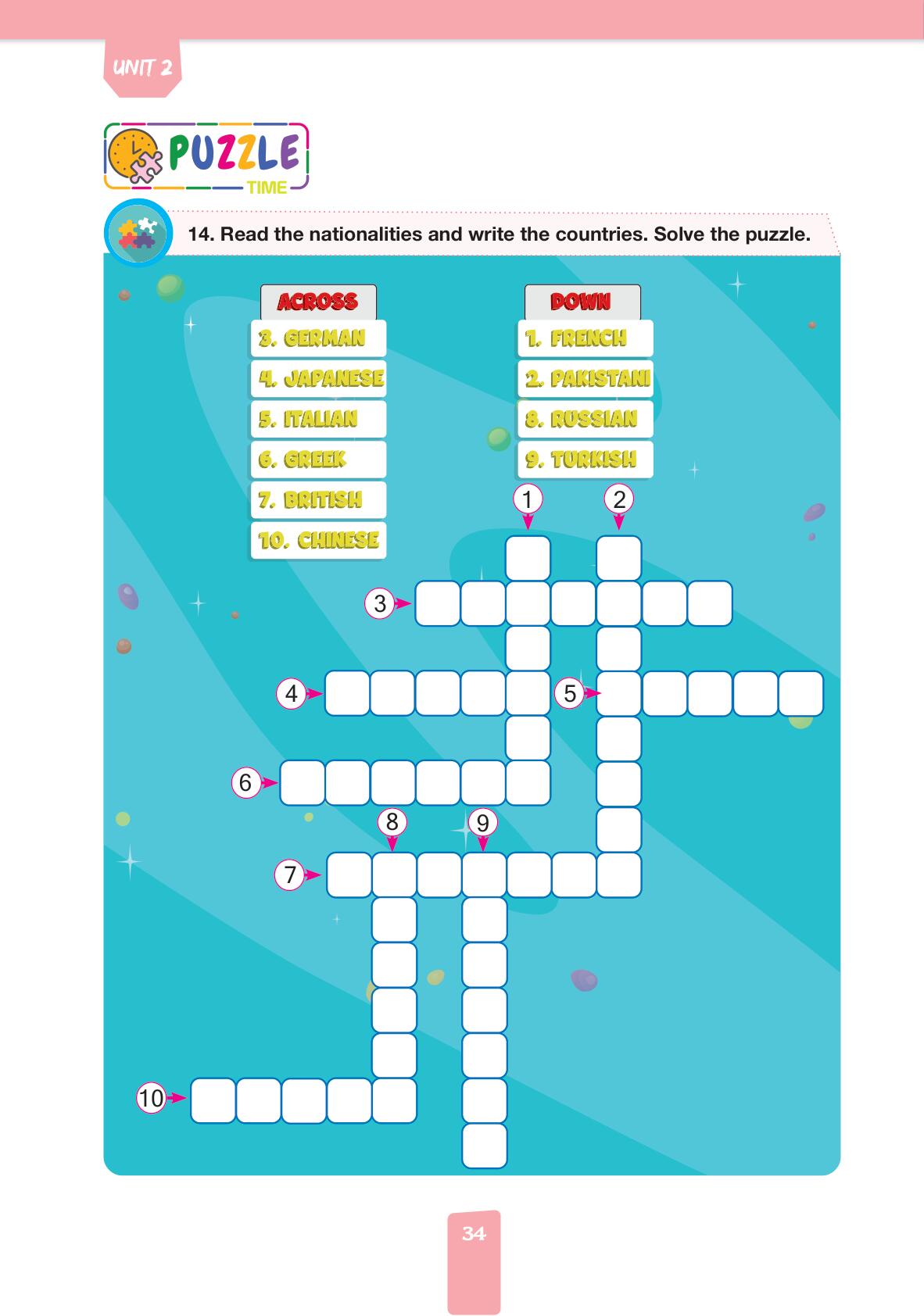 4. Sınıf Pasifik Yayınları İngilizce Ders Kitabı Sayfa 34 Cevapları