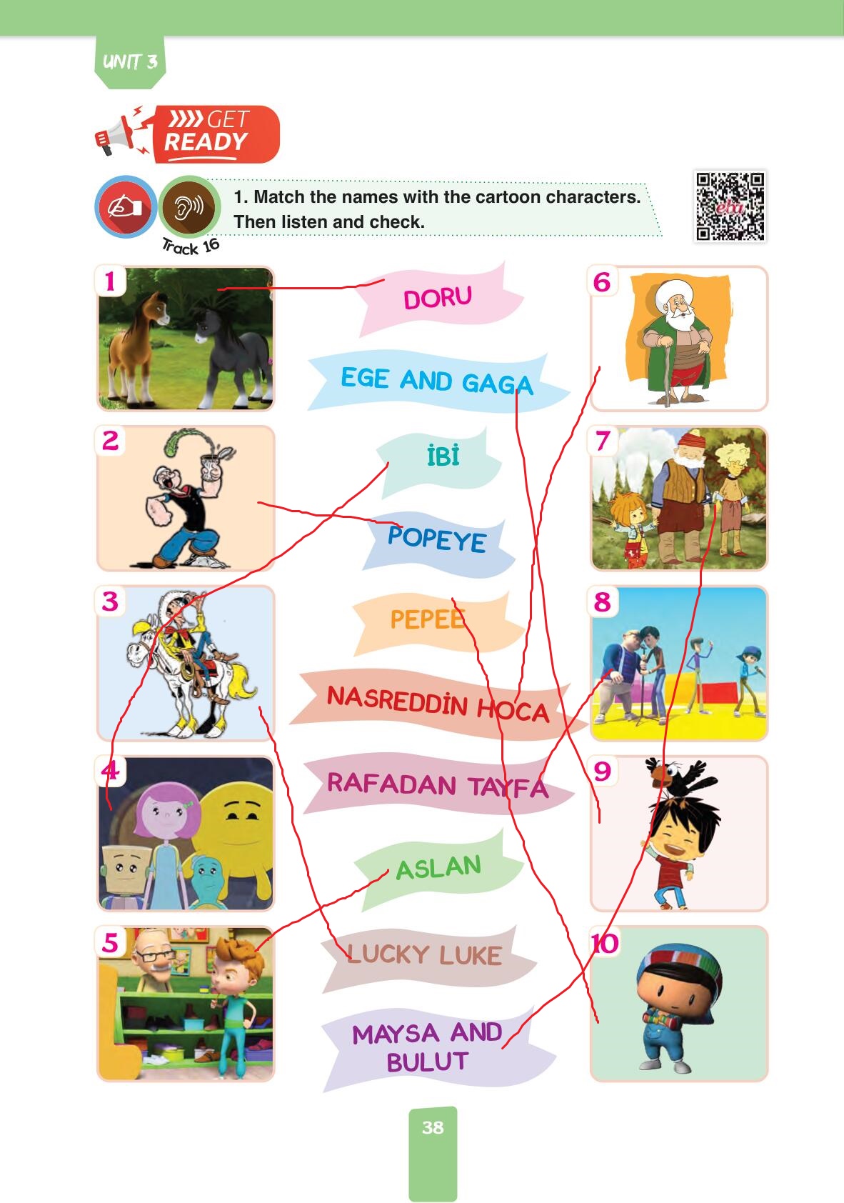 4. Sınıf Pasifik Yayınları İngilizce Ders Kitabı Sayfa 38 Cevapları