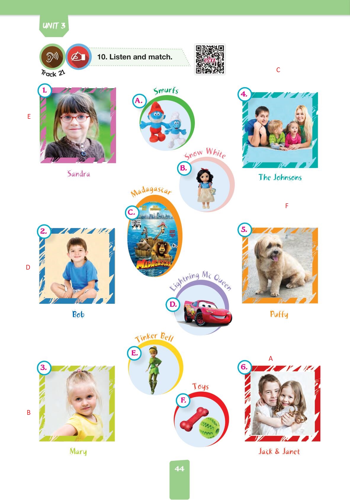 4. Sınıf Pasifik Yayınları İngilizce Ders Kitabı Sayfa 44 Cevapları