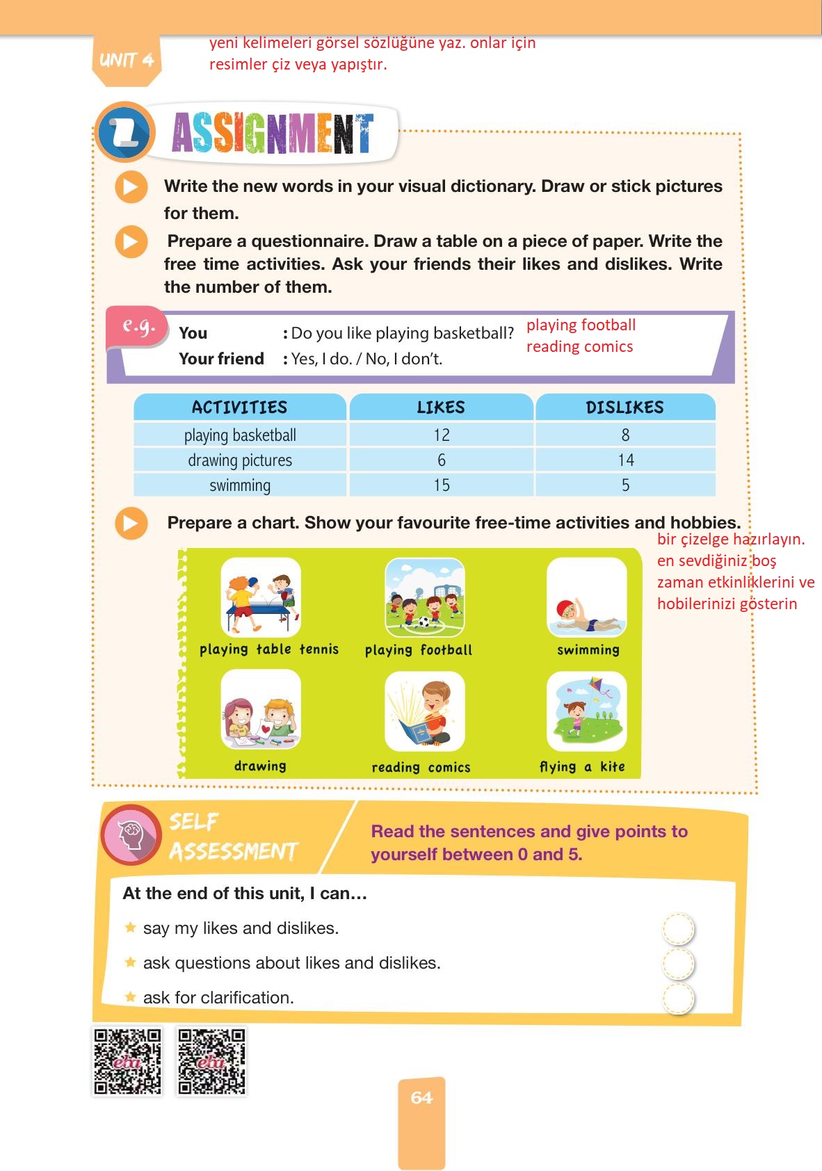 4. Sınıf Pasifik Yayınları İngilizce Ders Kitabı Sayfa 64 Cevapları