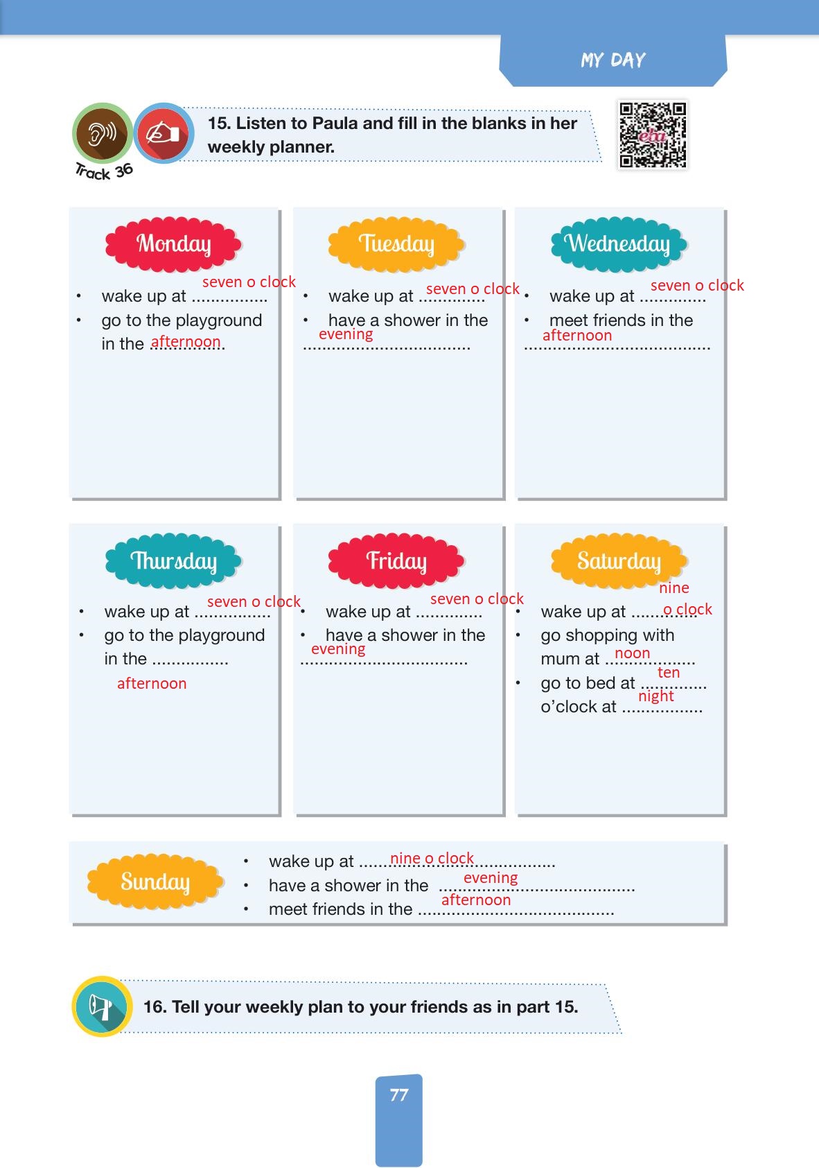 4. Sınıf Pasifik Yayınları İngilizce Ders Kitabı Sayfa 77 Cevapları