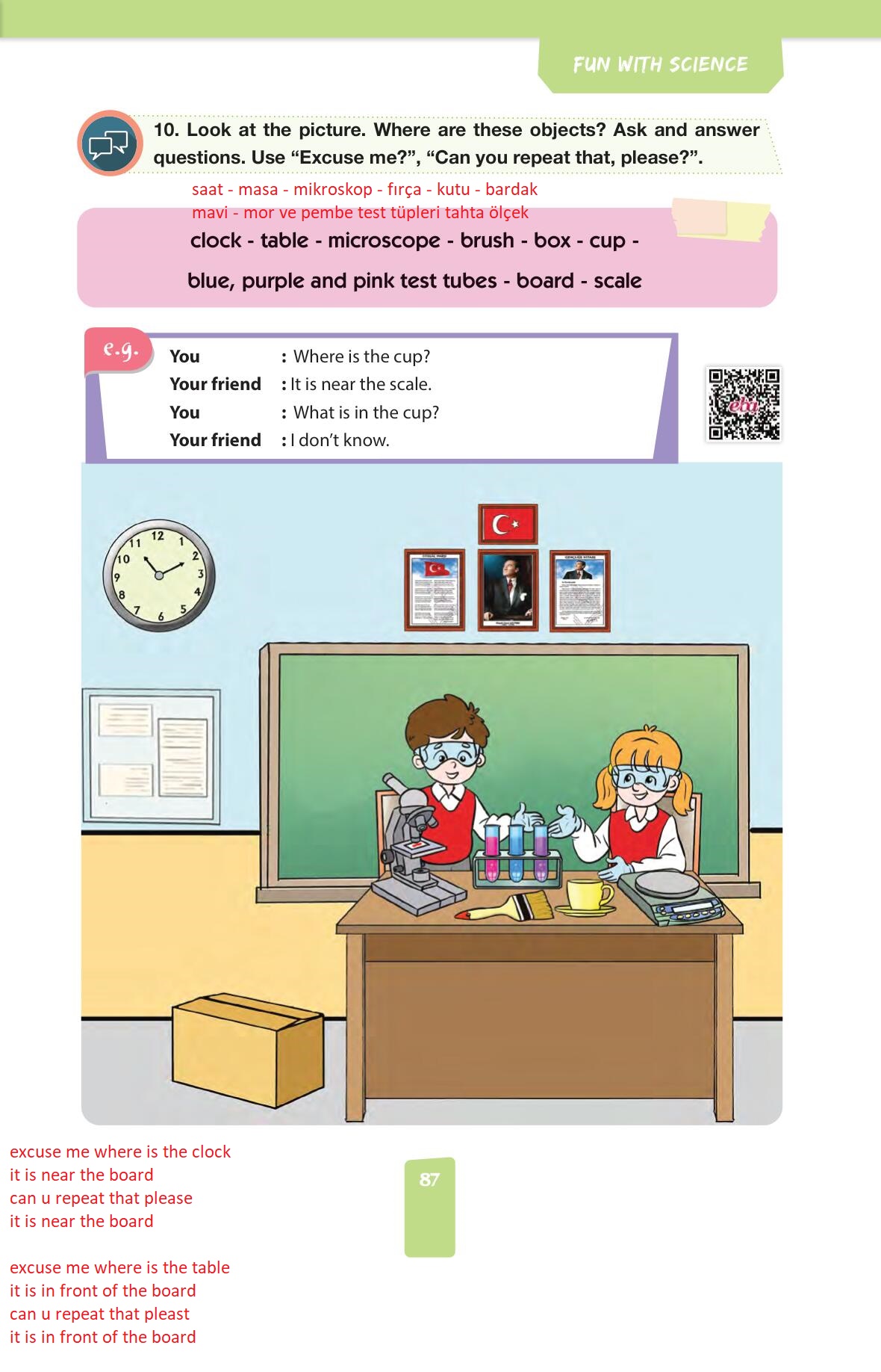 4. Sınıf Pasifik Yayınları İngilizce Ders Kitabı Sayfa 87 Cevapları