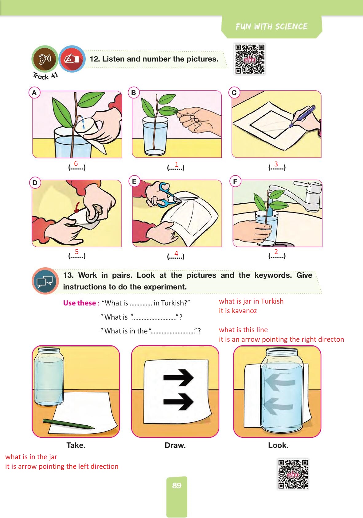 4. Sınıf Pasifik Yayınları İngilizce Ders Kitabı Sayfa 89 Cevapları