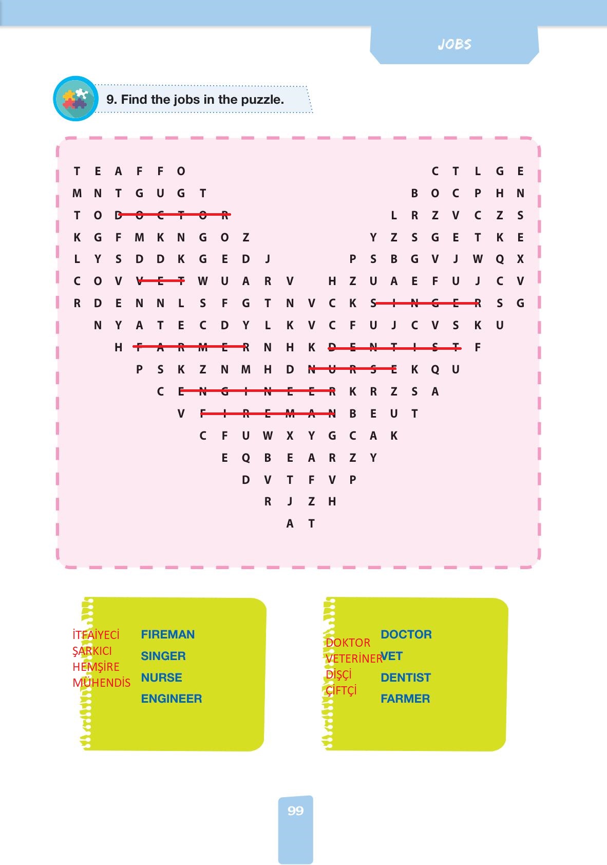 4. Sınıf Pasifik Yayınları İngilizce Ders Kitabı Sayfa 99 Cevapları