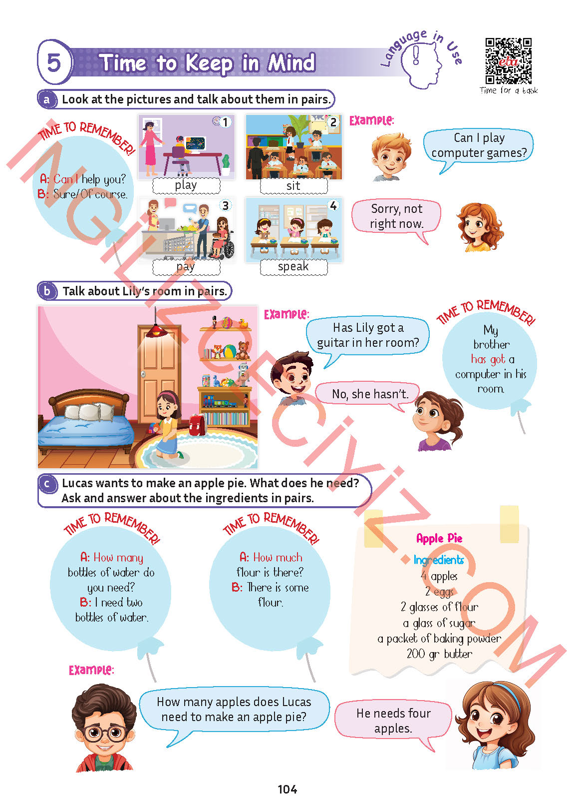 5. Sınıf Meb Yayınları İngilizce Ders Kitabı Sayfa 105 Cevapları