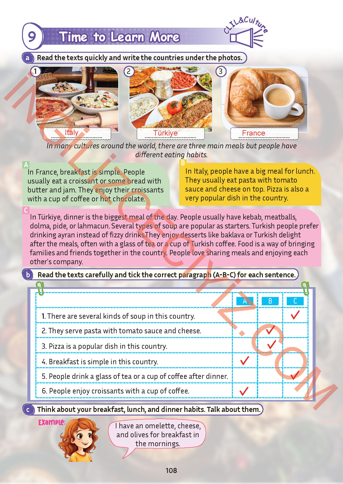 5. Sınıf Meb Yayınları İngilizce Ders Kitabı Sayfa 109 Cevapları