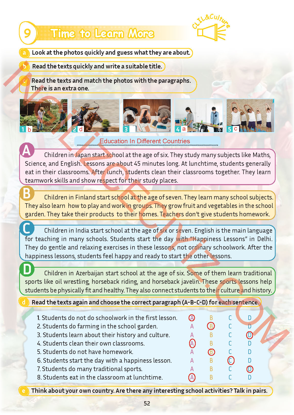 5. Sınıf Meb Yayınları İngilizce Ders Kitabı Sayfa 53 Cevapları