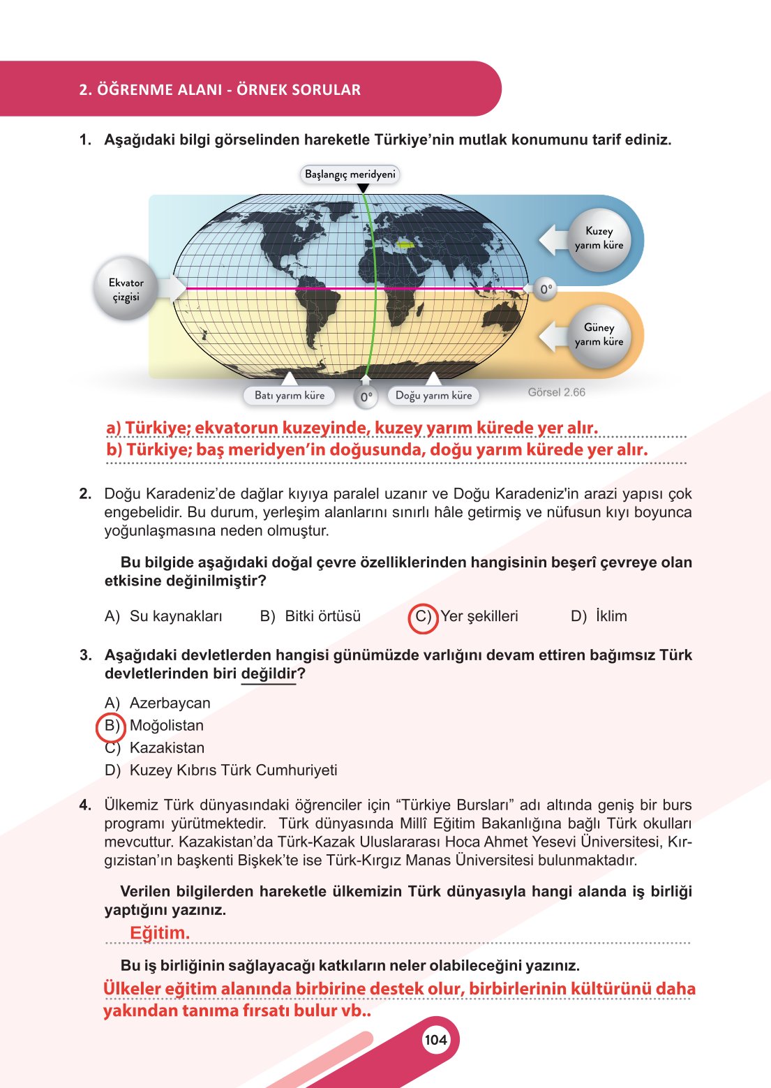 6. Sınıf Meb Yayınları Sosyal Bilgiler Ders Kitabı Sayfa 104 Cevapları 6. Sınıf Meb Yayınları Sosyal Bilgiler Ders Kitabı Sayfa 104 Cevapları