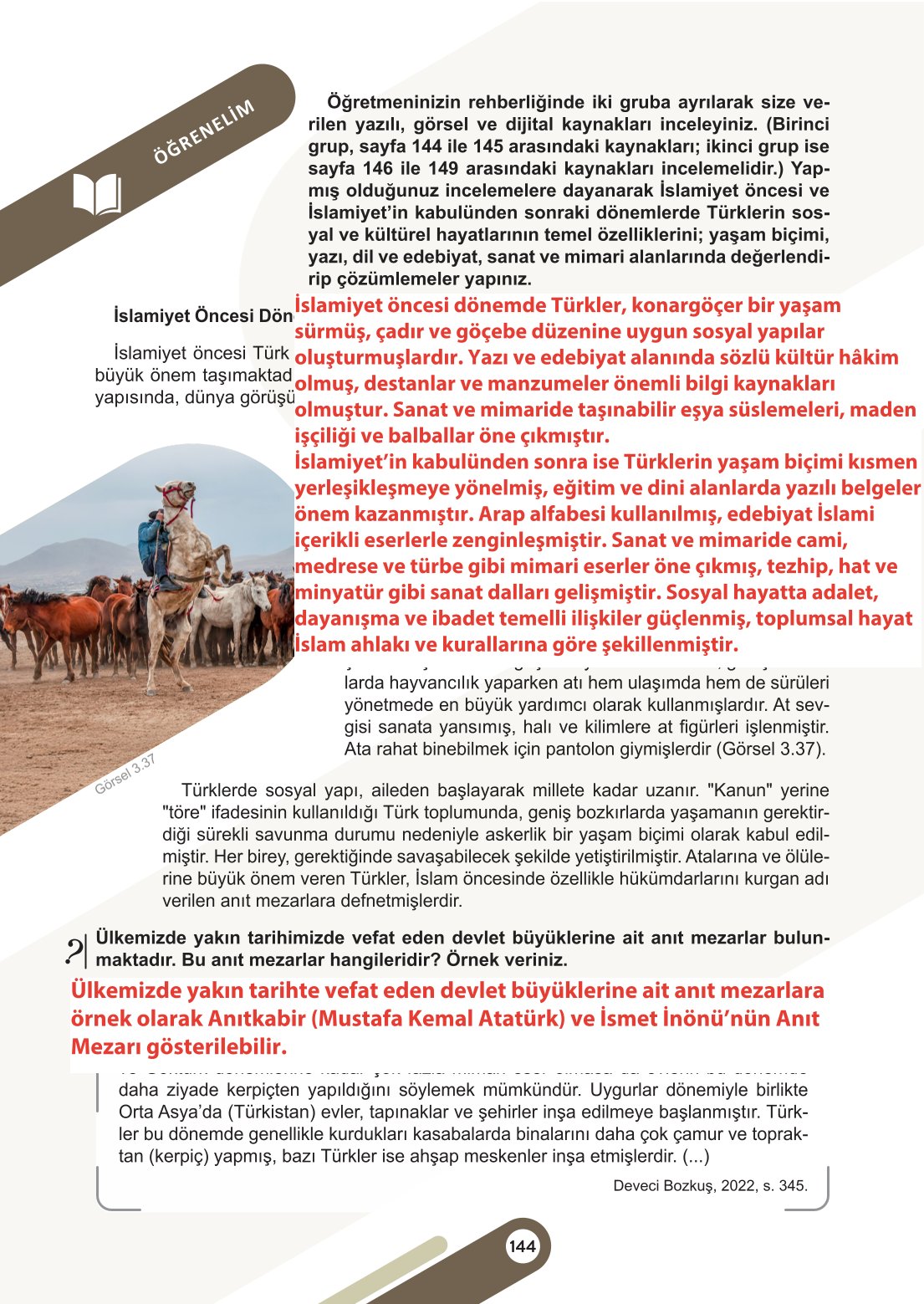 6. Sınıf Meb Yayınları Sosyal Bilgiler Ders Kitabı Sayfa 144 Cevapları 6. Sınıf Meb Yayınları Sosyal Bilgiler Ders Kitabı Sayfa 144 Cevapları