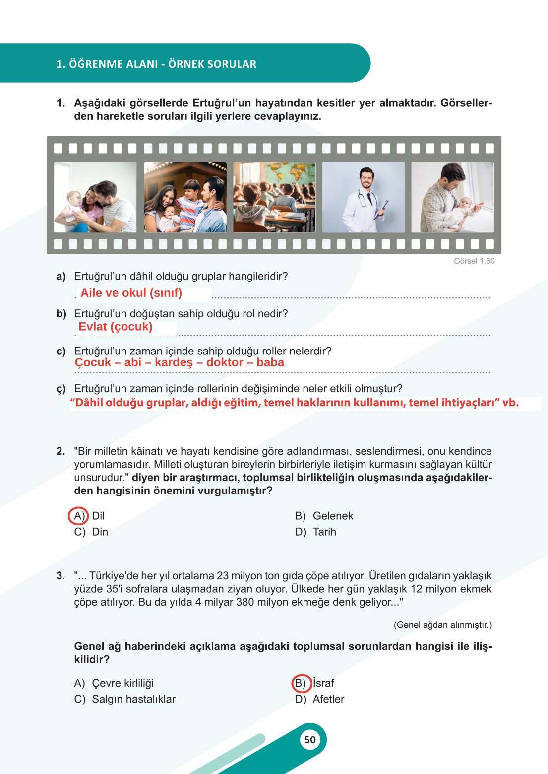 6. Sınıf Meb Yayınları Sosyal Bilgiler Ders Kitabı Sayfa 50 Cevapları 6. Sınıf Meb Yayınları Sosyal Bilgiler Ders Kitabı Sayfa 50 Cevapları