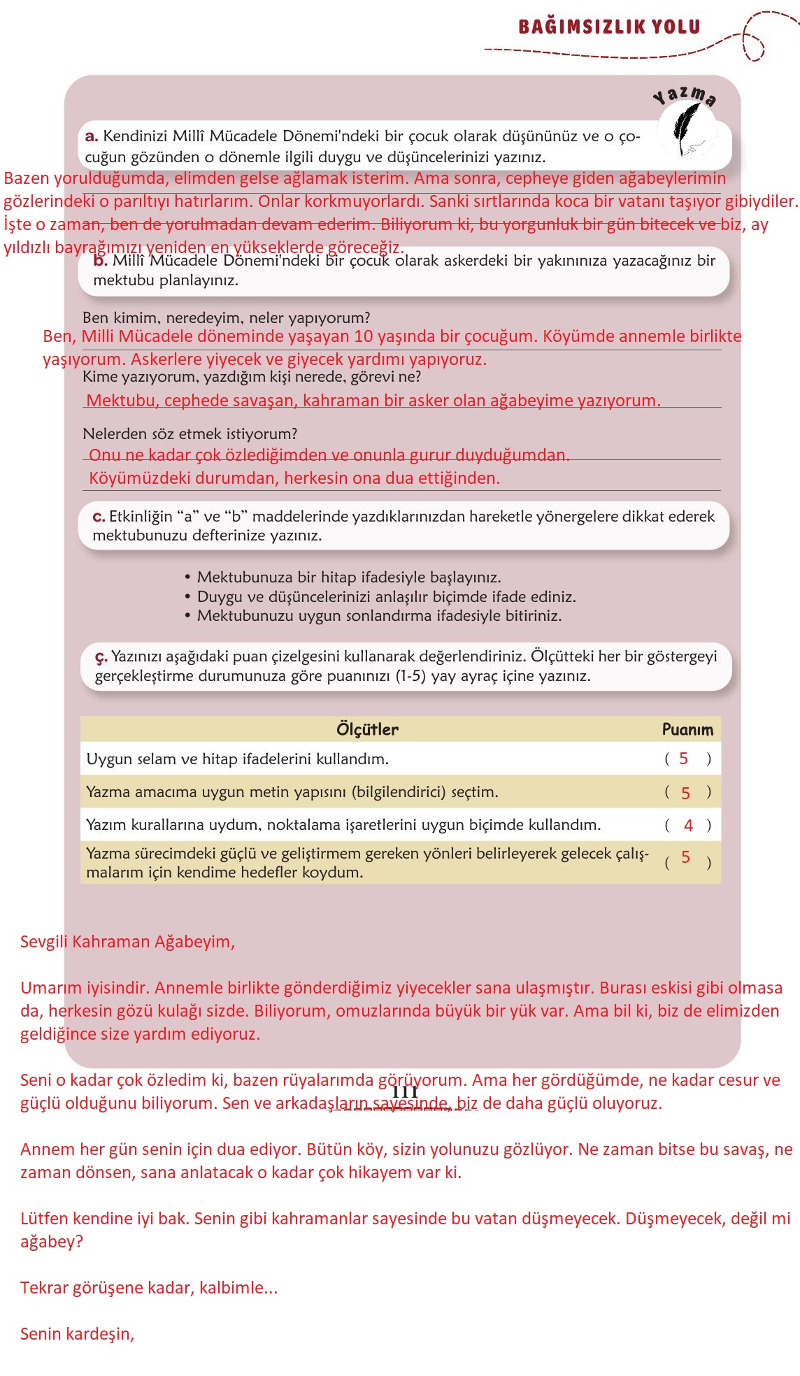 6. Sınıf Meb Yayınları Türkçe Ders Kitabı Sayfa 112 Cevapları