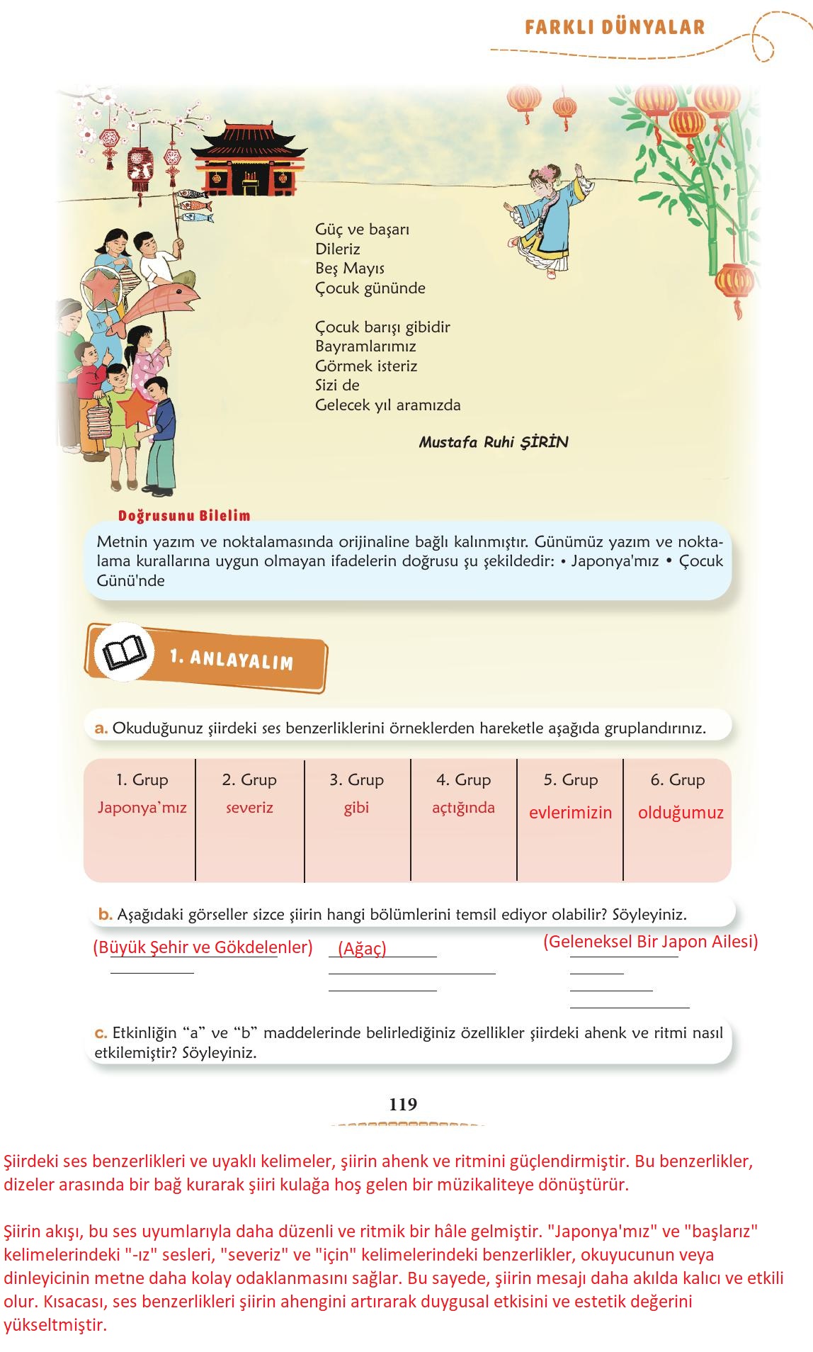 6. Sınıf Meb Yayınları Türkçe Ders Kitabı Sayfa 120 Cevapları