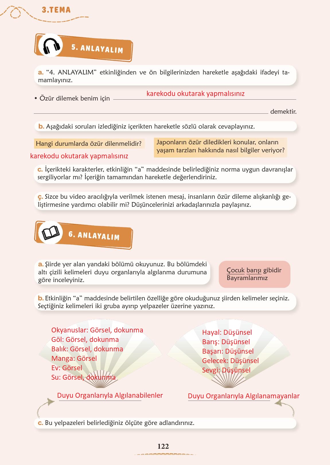 6. Sınıf Meb Yayınları Türkçe Ders Kitabı Sayfa 123 Cevapları