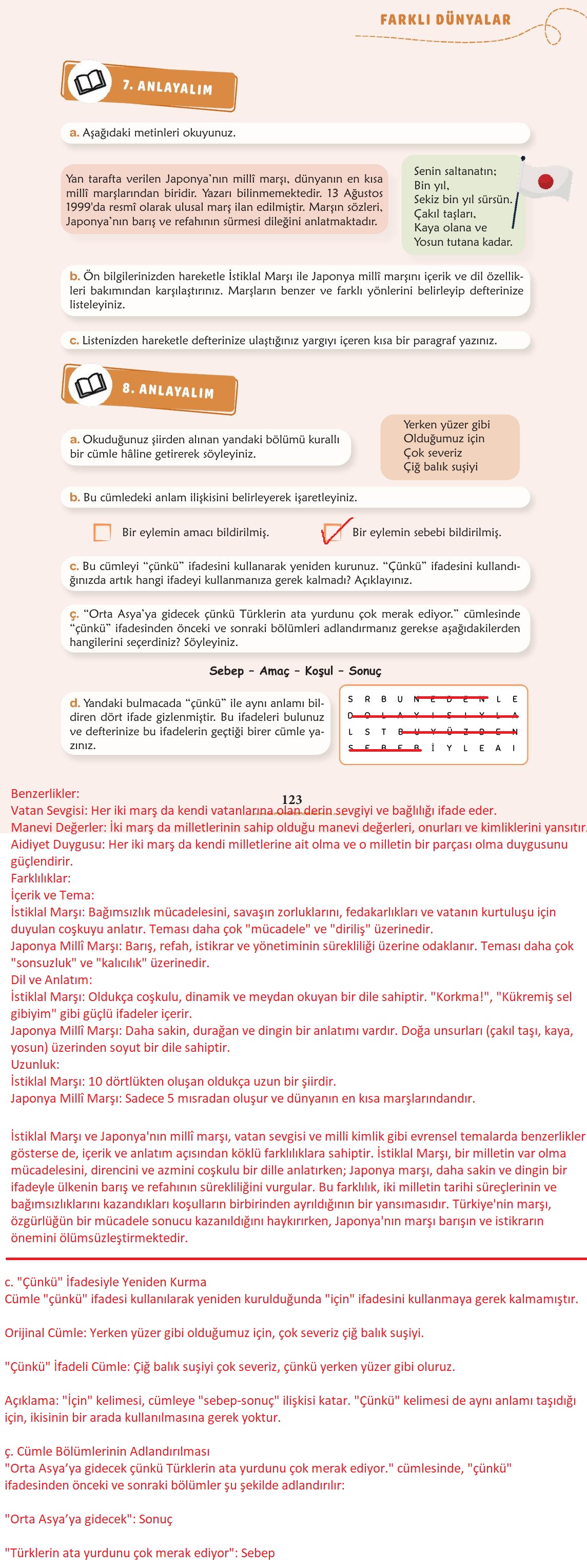 6. Sınıf Meb Yayınları Türkçe Ders Kitabı Sayfa 124 Cevapları