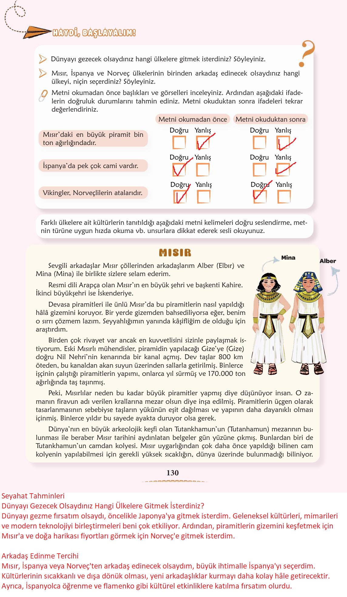 6. Sınıf Meb Yayınları Türkçe Ders Kitabı Sayfa 131 Cevapları
