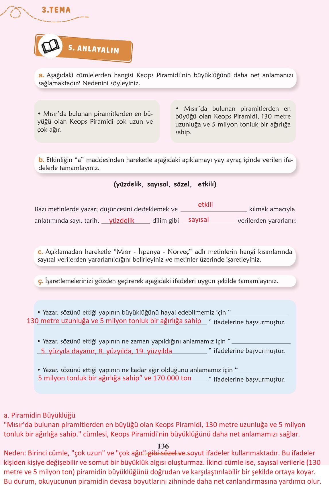 6. Sınıf Meb Yayınları Türkçe Ders Kitabı Sayfa 137 Cevapları