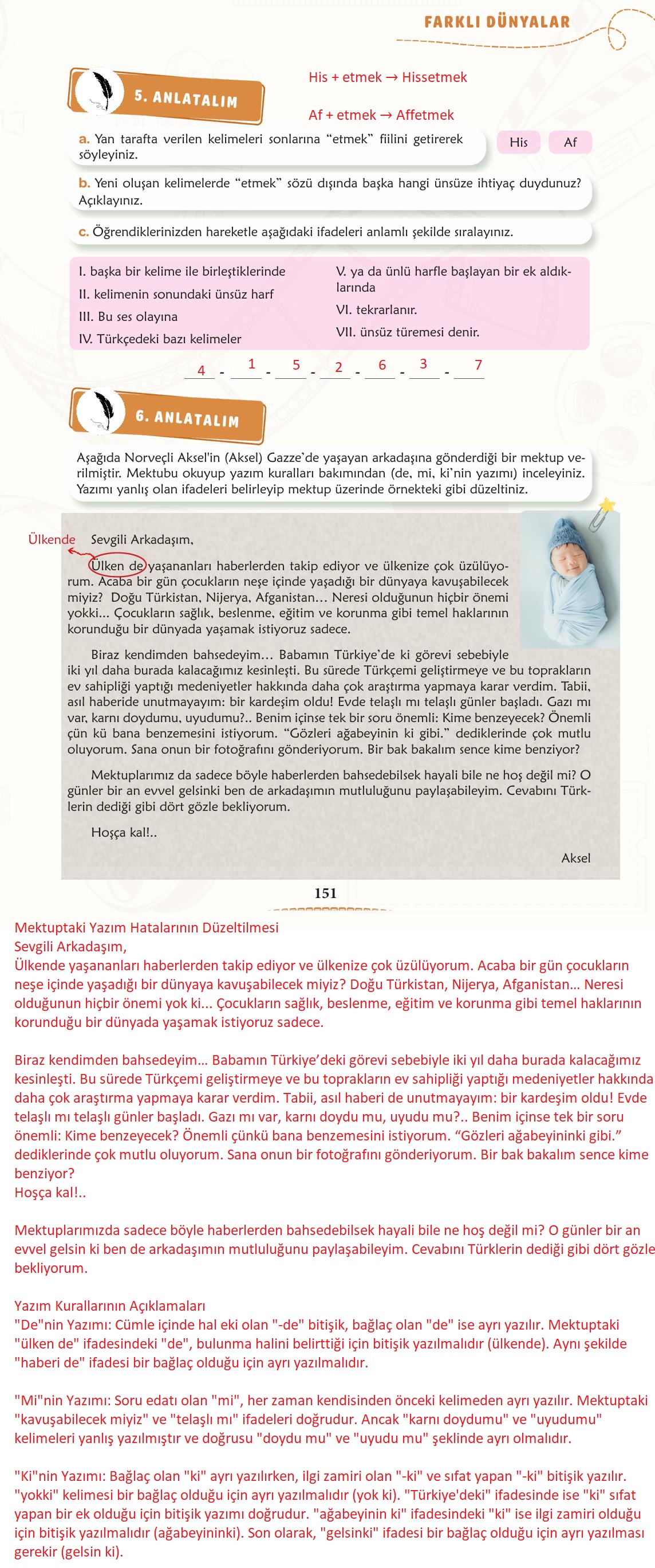 6. Sınıf Meb Yayınları Türkçe Ders Kitabı Sayfa 152 Cevapları