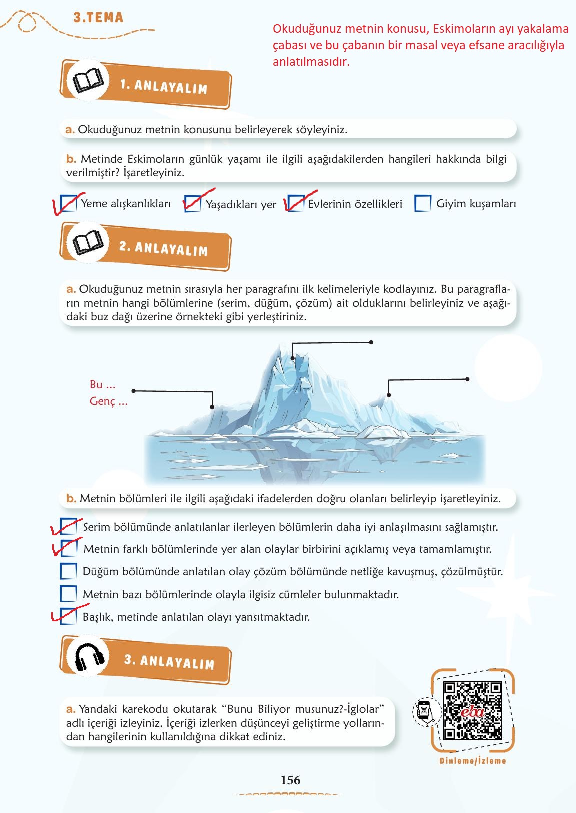 6. Sınıf Meb Yayınları Türkçe Ders Kitabı Sayfa 157 Cevapları