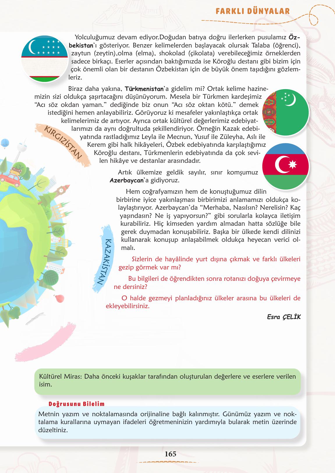 6. Sınıf Meb Yayınları Türkçe Ders Kitabı Sayfa 166 Cevapları