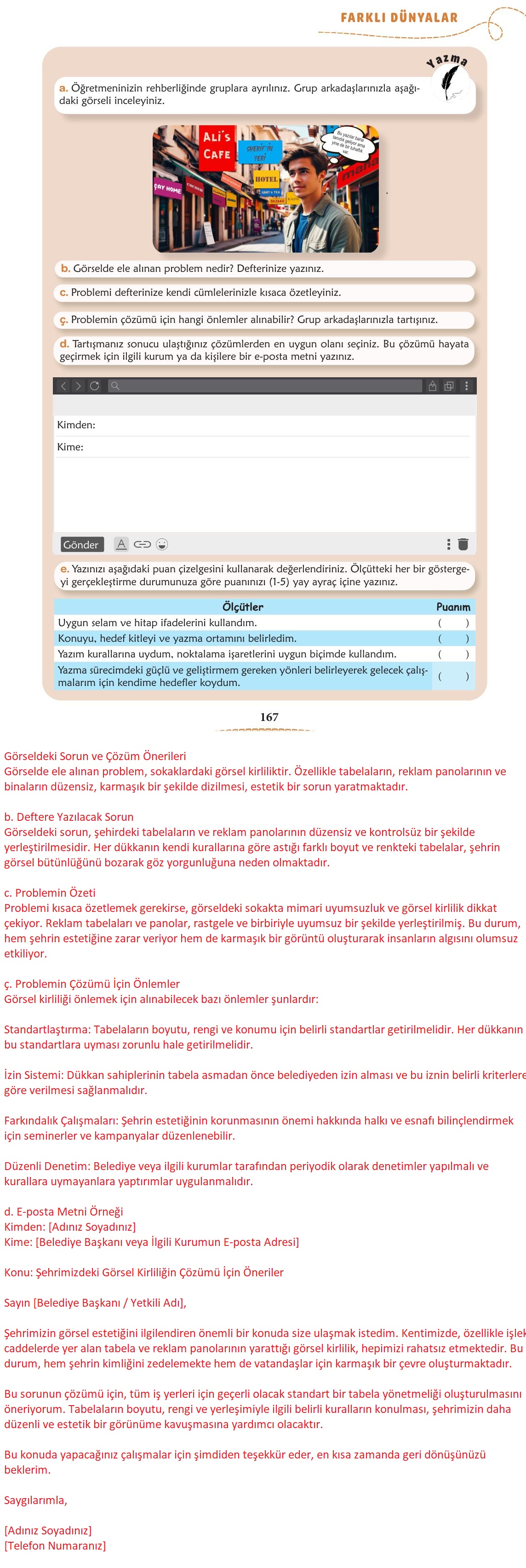 6. Sınıf Meb Yayınları Türkçe Ders Kitabı Sayfa 168 Cevapları
