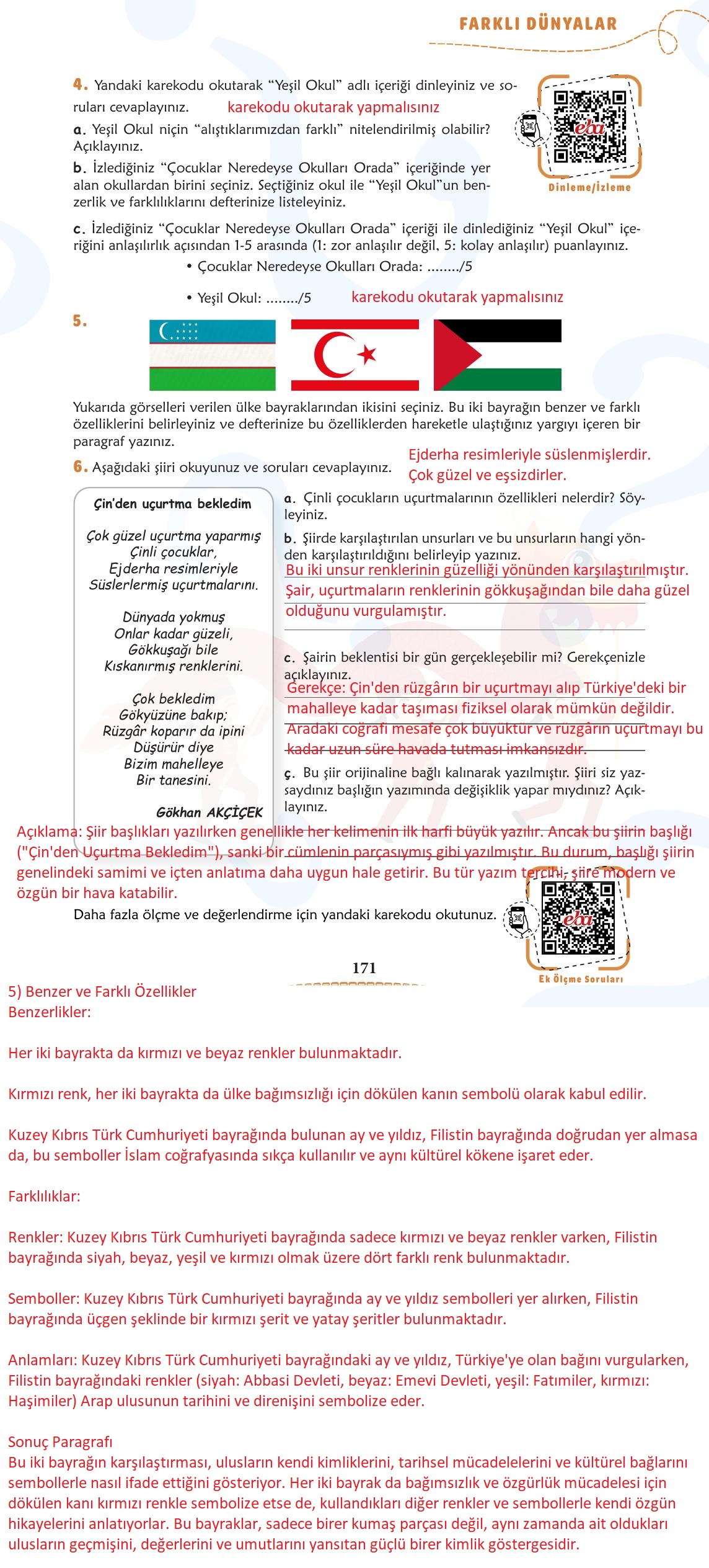 6. Sınıf Meb Yayınları Türkçe Ders Kitabı Sayfa 172 Cevapları 6. Sınıf Meb Yayınları Türkçe Ders Kitabı Sayfa 172 Cevapları