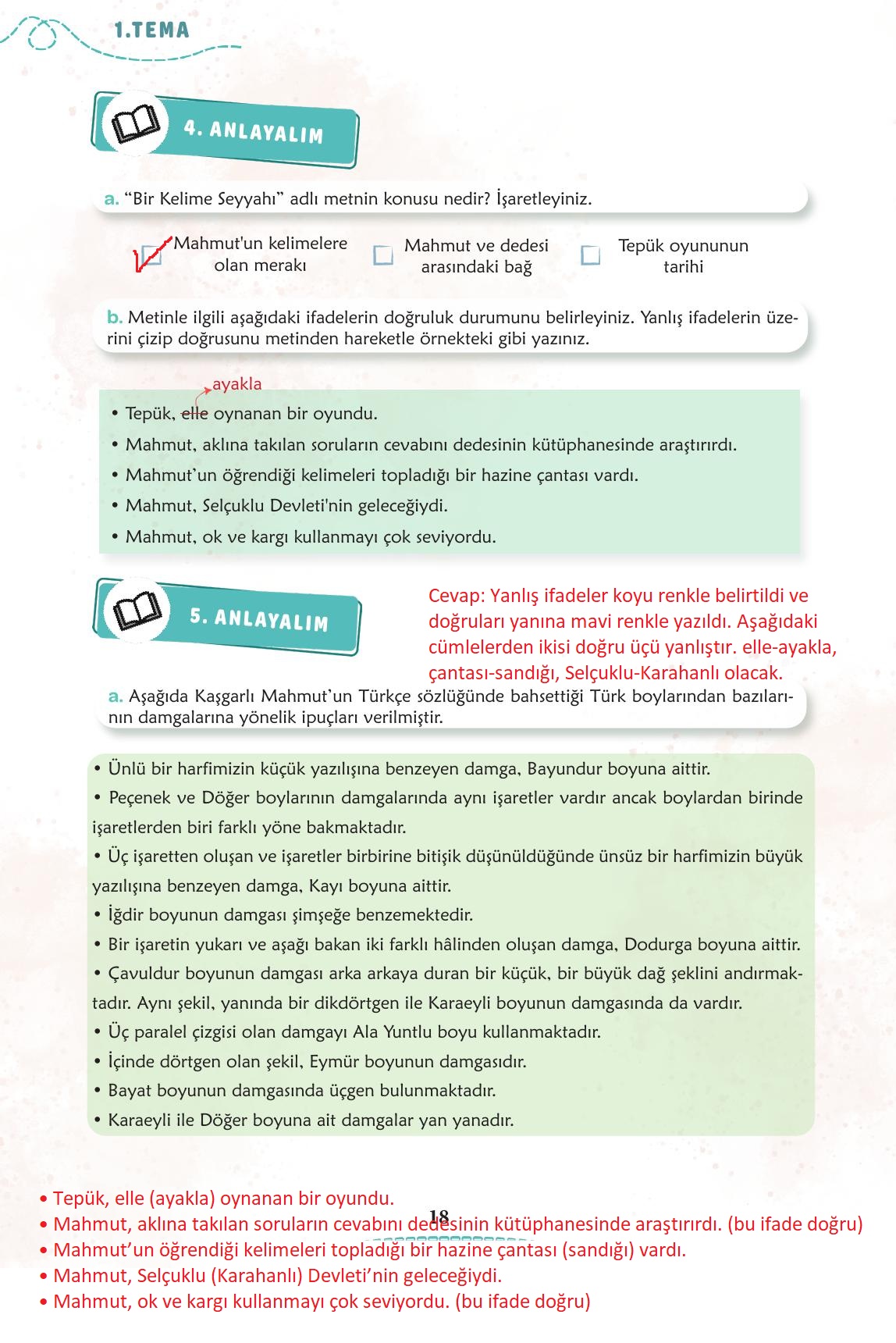 6. Sınıf Meb Yayınları Türkçe Ders Kitabı Sayfa 19 Cevapları