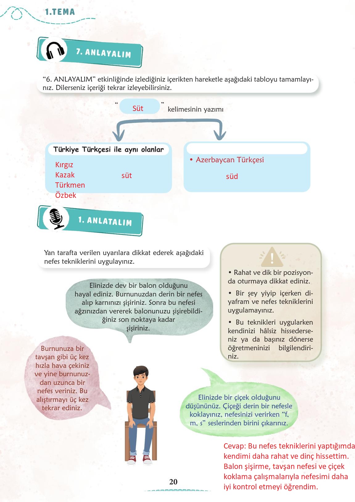 6. Sınıf Meb Yayınları Türkçe Ders Kitabı Sayfa 21 Cevapları