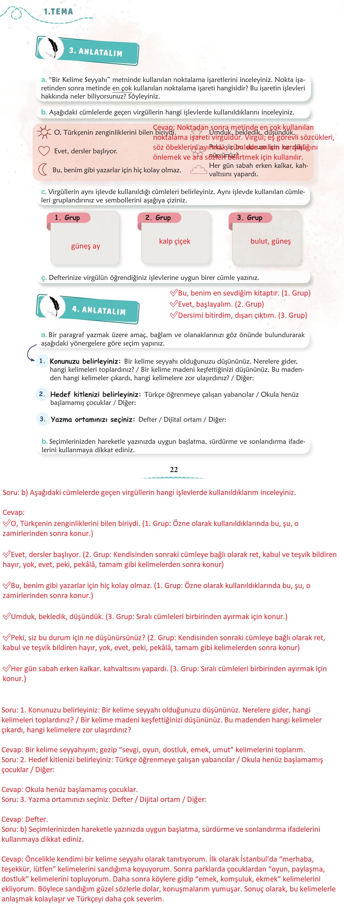 6. Sınıf Meb Yayınları Türkçe Ders Kitabı Sayfa 23 Cevapları