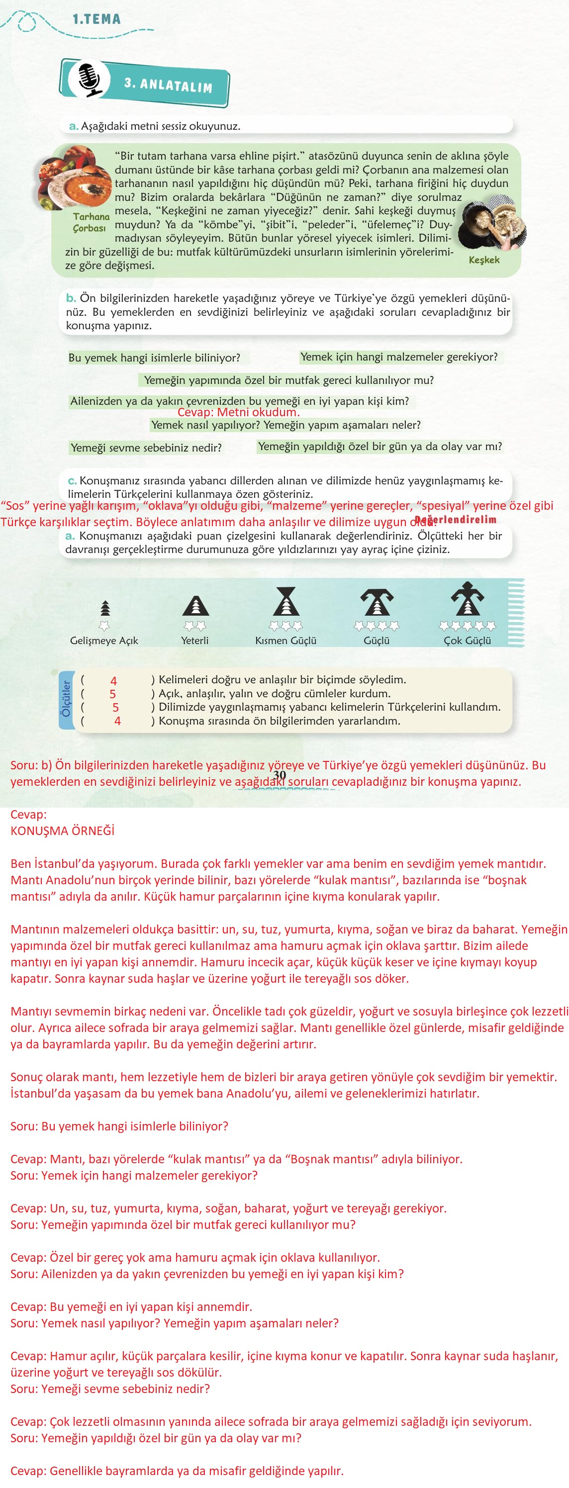 6. Sınıf Meb Yayınları Türkçe Ders Kitabı Sayfa 31 Cevapları