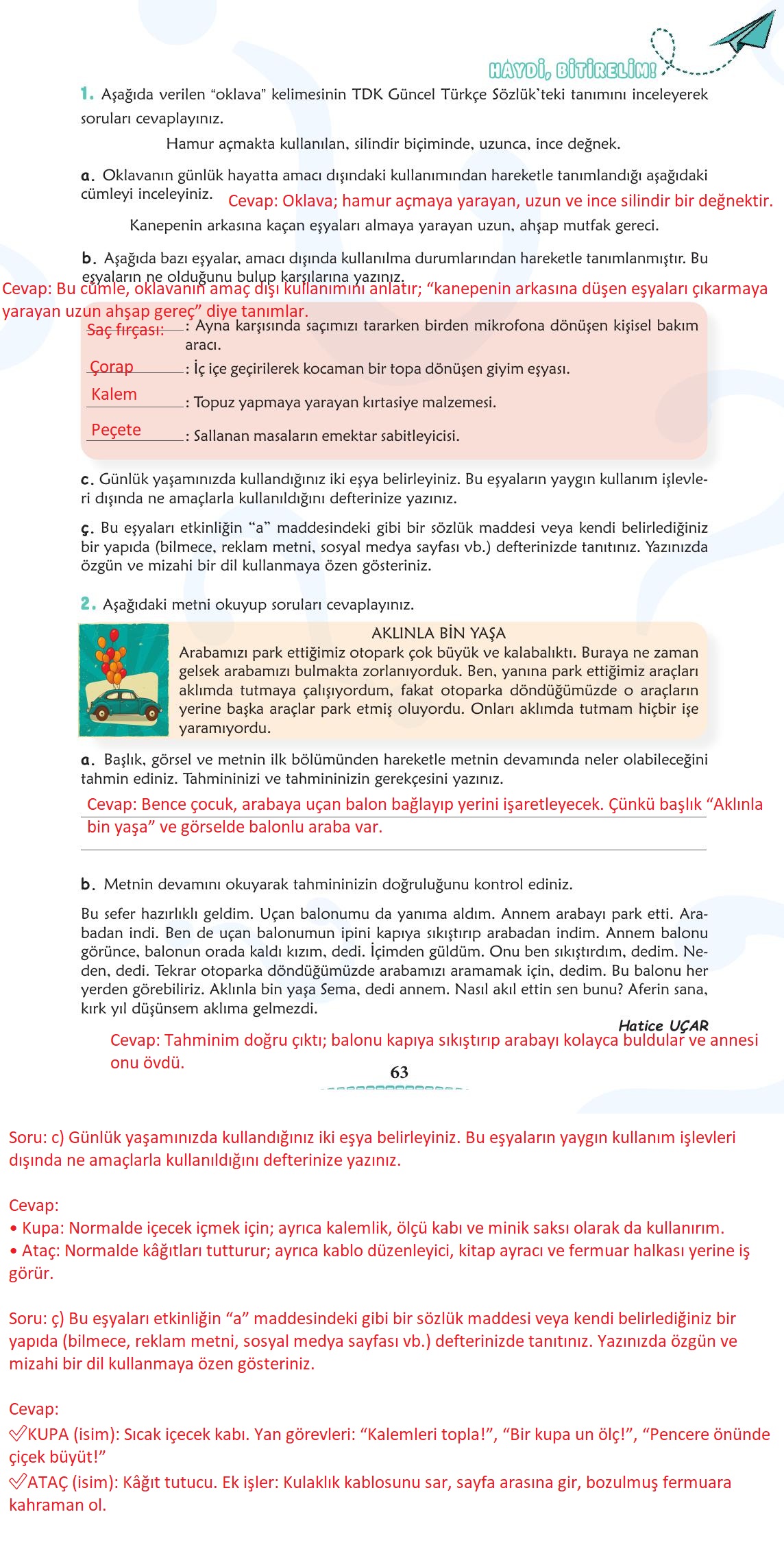 6. Sınıf Meb Yayınları Türkçe Ders Kitabı Sayfa 64 Cevapları 6. Sınıf Meb Yayınları Türkçe Ders Kitabı Sayfa 64 Cevapları