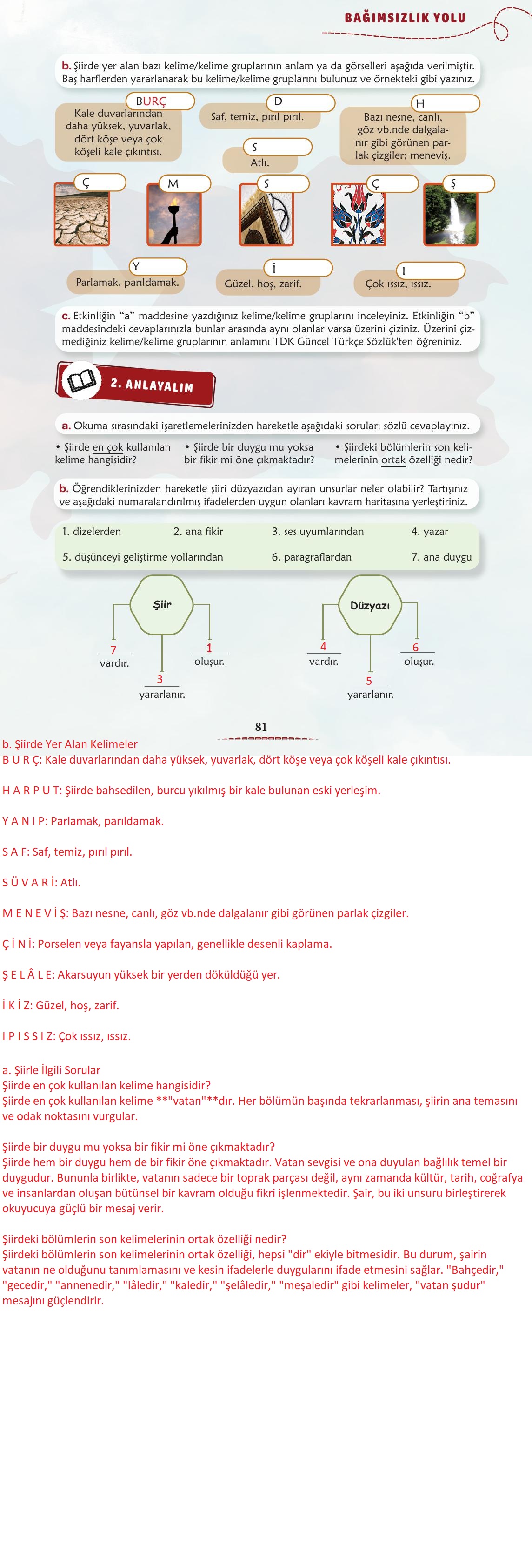 6. Sınıf Meb Yayınları Türkçe Ders Kitabı Sayfa 82 Cevapları