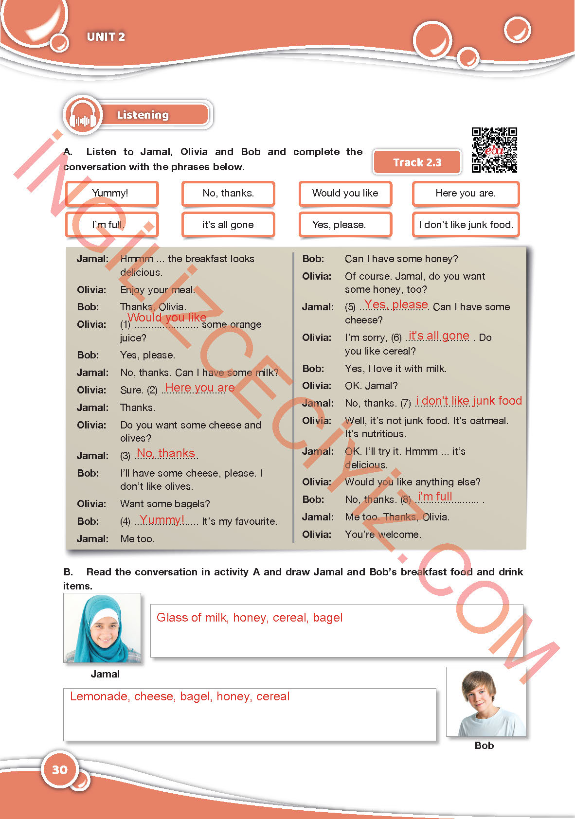 6. Sınıf Özgün Yayıncılık İngilizce Ders Kitabı Sayfa 30 Cevapları 6. Sınıf Özgün Yayıncılık İngilizce Ders Kitabı Sayfa 30 Cevapları