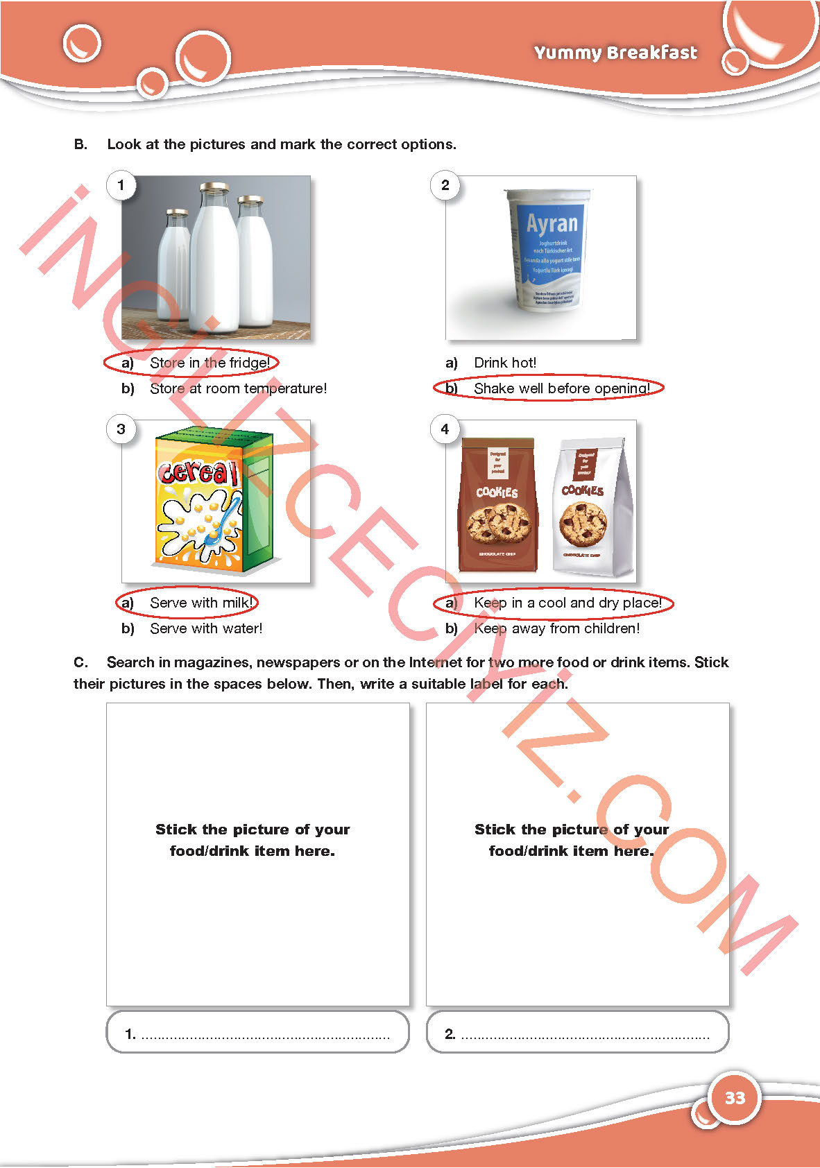 6. Sınıf Özgün Yayıncılık İngilizce Ders Kitabı Sayfa 33 Cevapları 6. Sınıf Özgün Yayıncılık İngilizce Ders Kitabı Sayfa 33 Cevapları