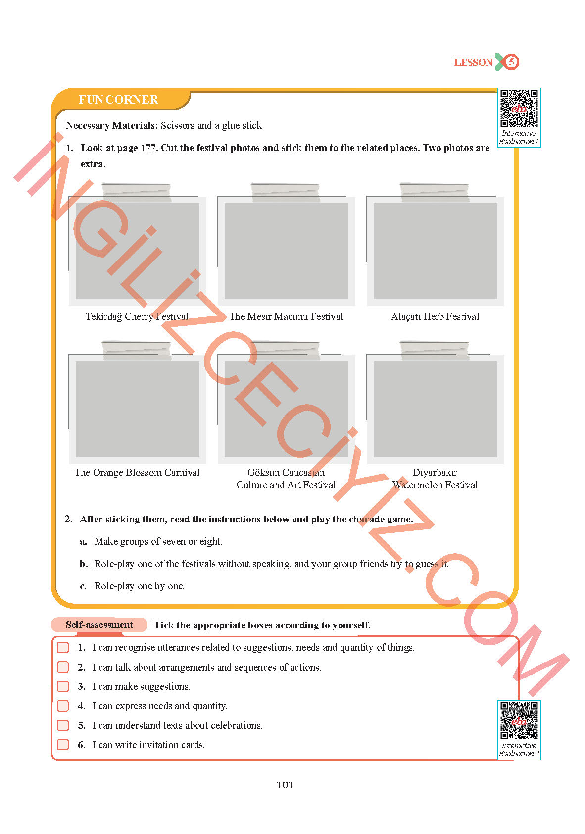 7. Sınıf Sdr İpekyolu Yayıncılık İngilizce Ders Kitabı Sayfa 101 Cevapları