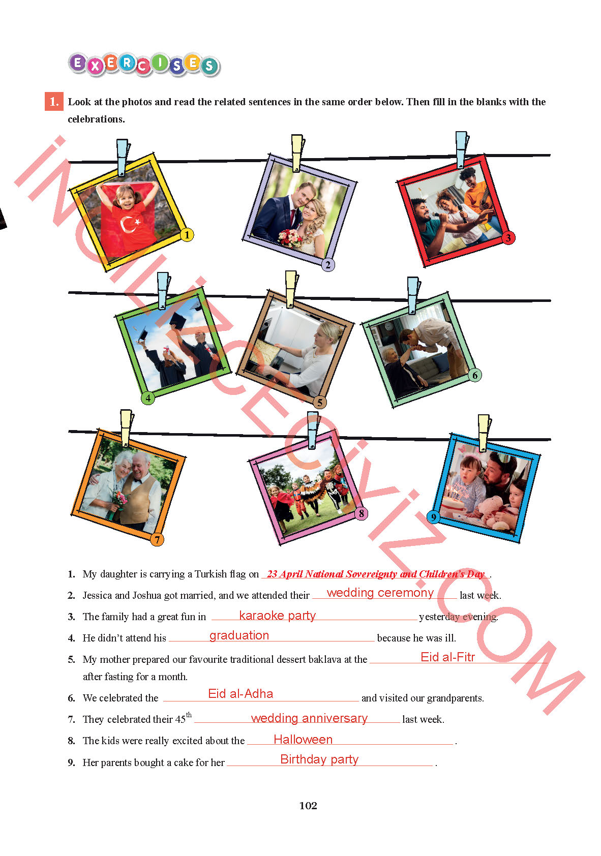 7. Sınıf Sdr İpekyolu Yayıncılık İngilizce Ders Kitabı Sayfa 102 Cevapları