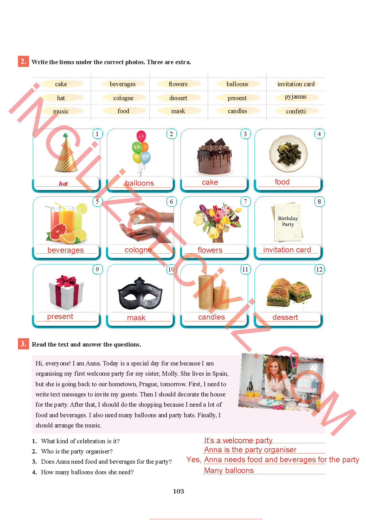 7. Sınıf Sdr İpekyolu Yayıncılık İngilizce Ders Kitabı Sayfa 103 Cevapları