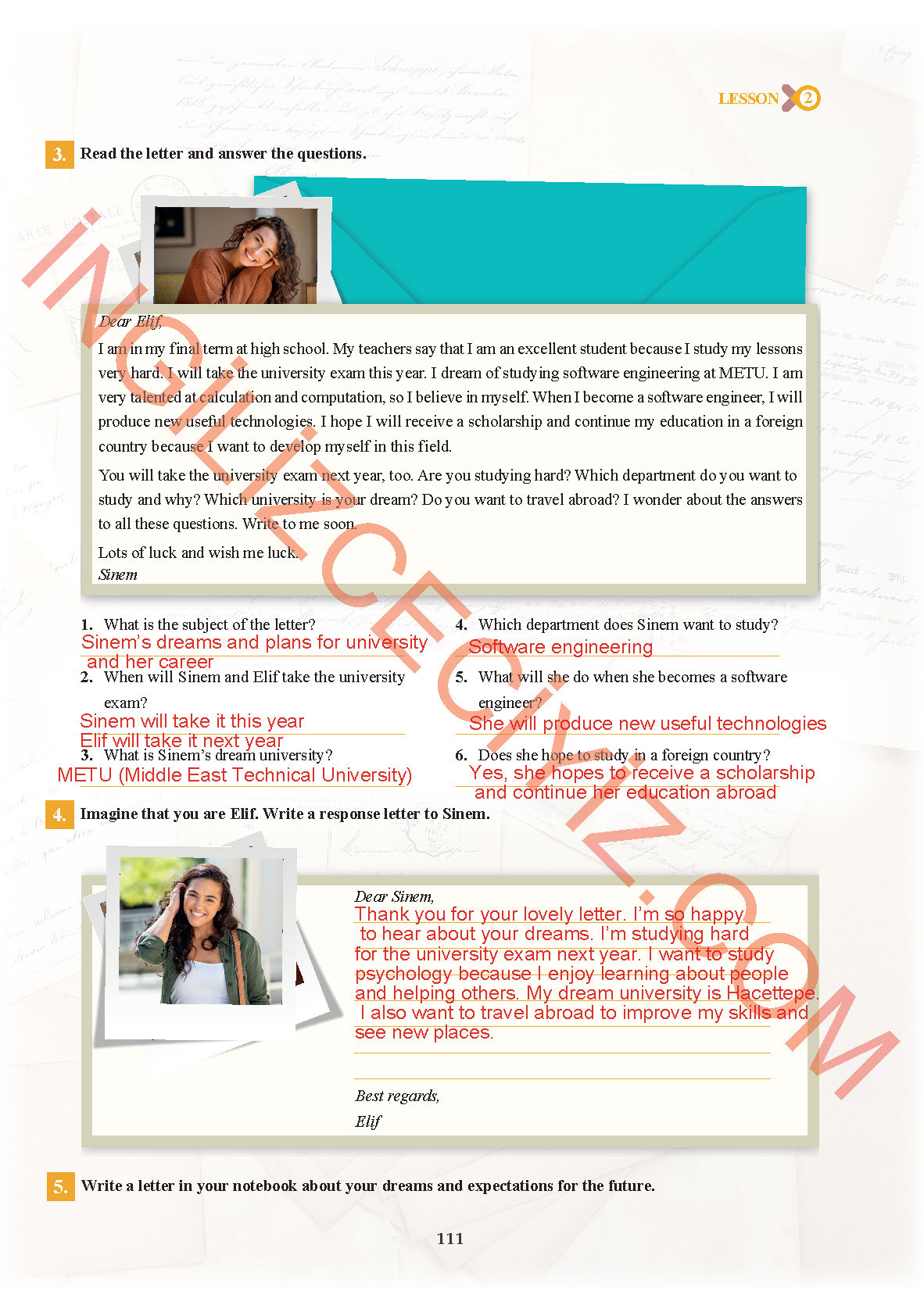 7. Sınıf Sdr İpekyolu Yayıncılık İngilizce Ders Kitabı Sayfa 111 Cevapları