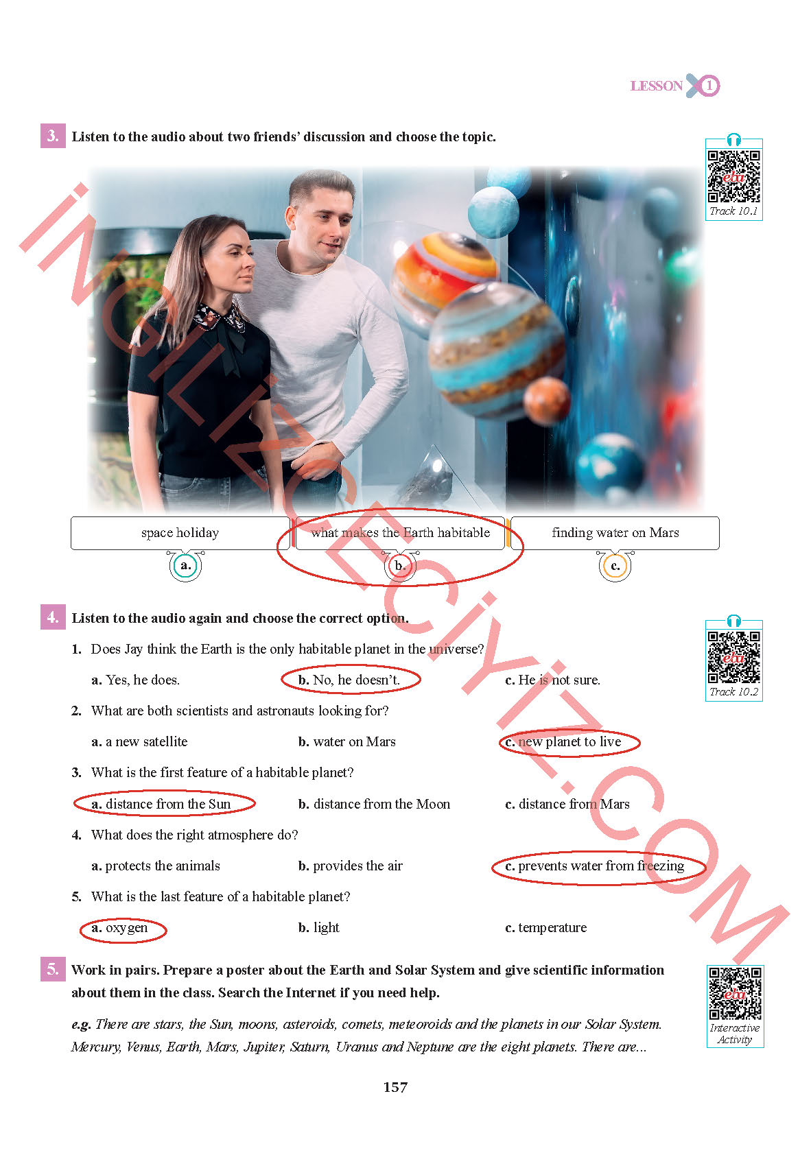 7. Sınıf Sdr İpekyolu Yayıncılık İngilizce Ders Kitabı Sayfa 157 Cevapları