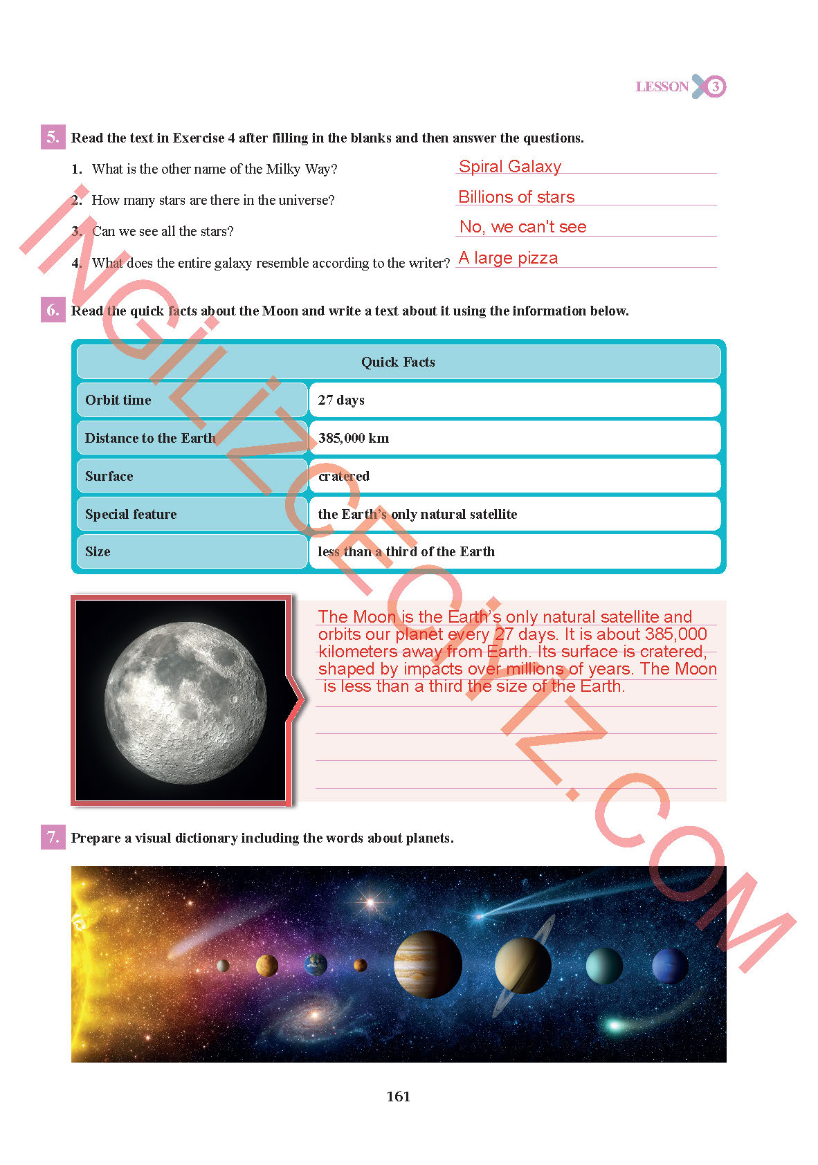 7. Sınıf Sdr İpekyolu Yayıncılık İngilizce Ders Kitabı Sayfa 161 Cevapları